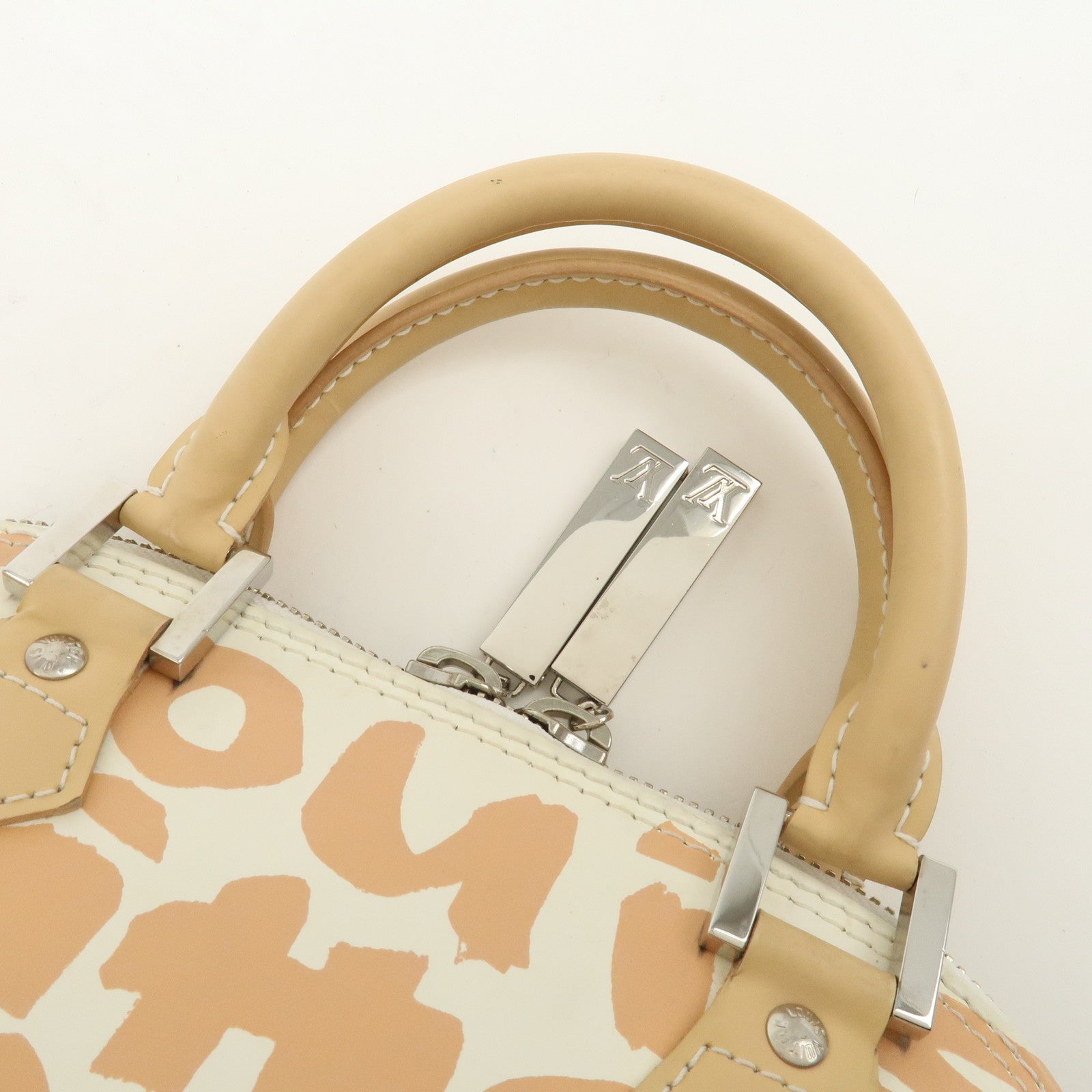 Louis Vuitton Monogram Graffiti Alma PM Hand Bag Beige Ivory M92178