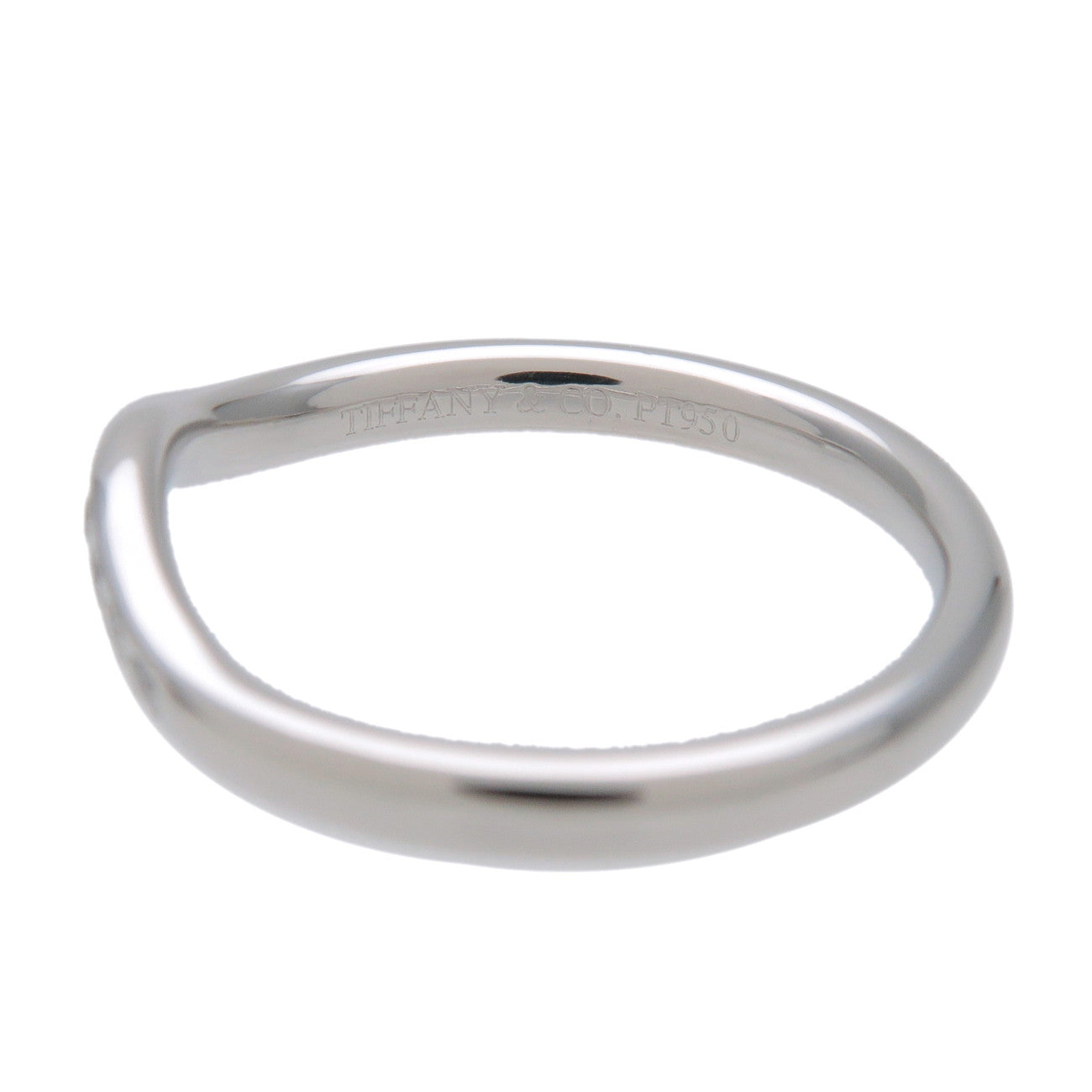 Tiffany & Co V Band Diamond Ring PT950 Platinum #47 US4.5