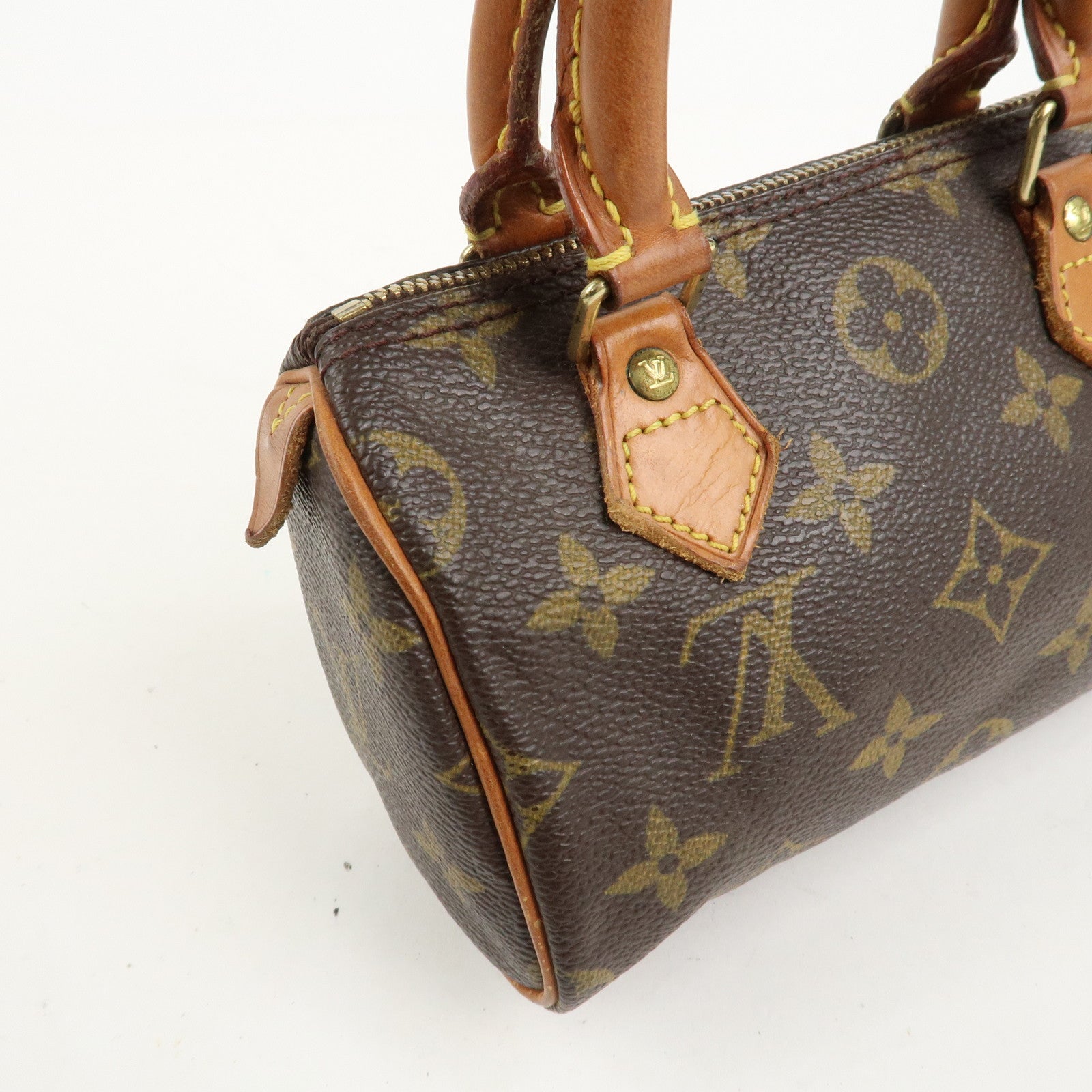 Louis Vuitton Monogram Mini Speedy Hand Bag Brown M41534