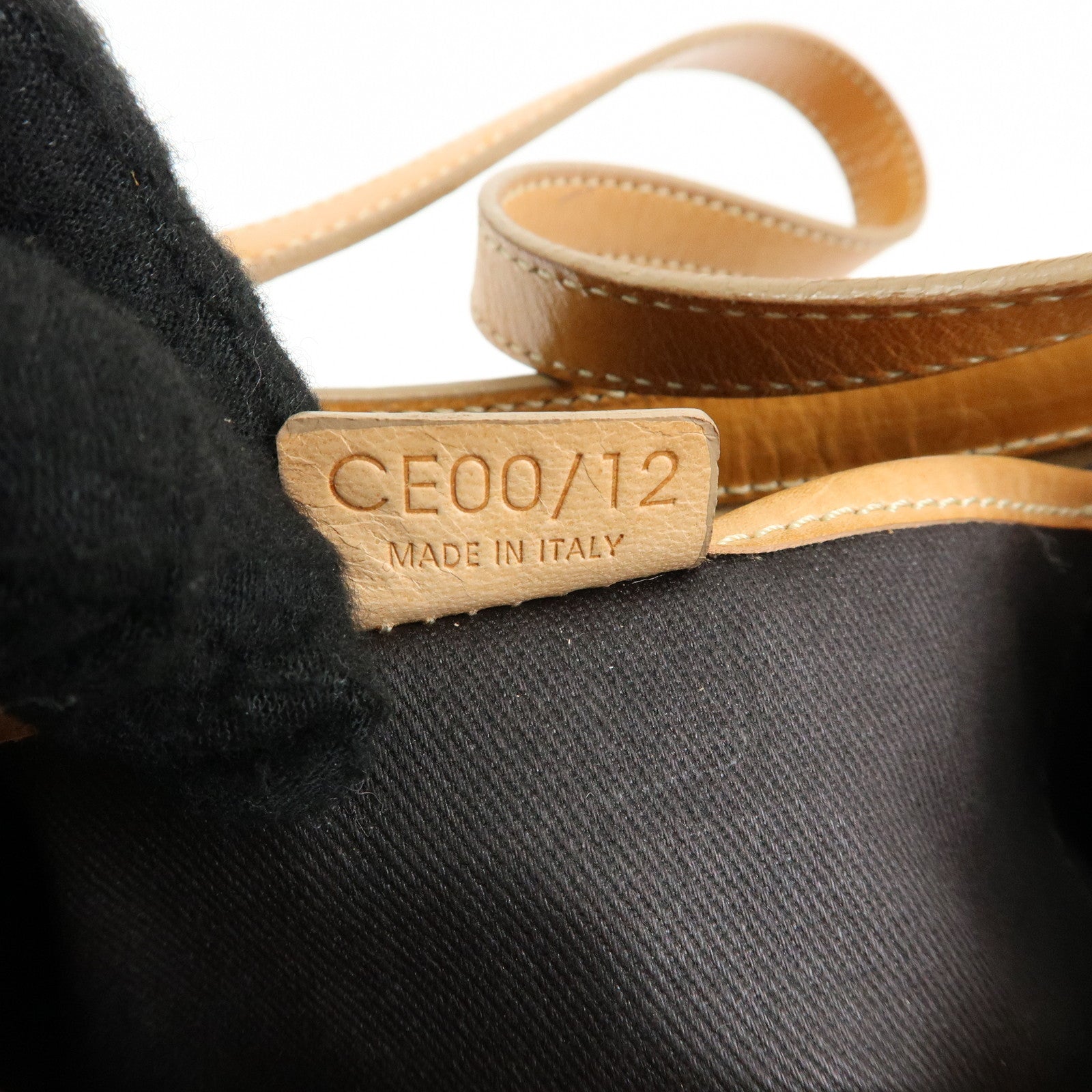 CELINE Macadam PVC Leather Shoulder Bag Hand Bag Brown