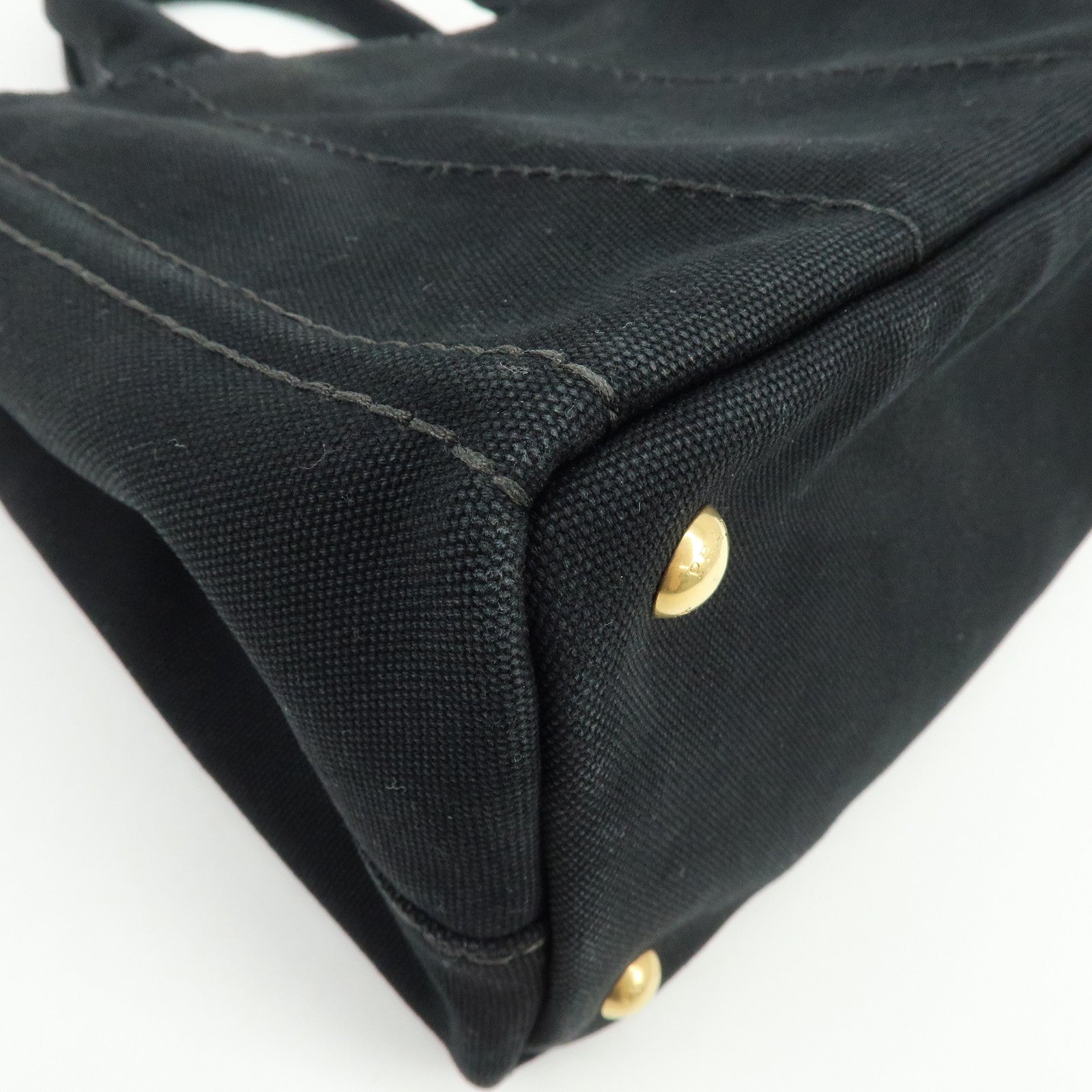 PRADA Triangle Logo Canapa Mini Canvas 2Way Bag Hand Bag 1BG439