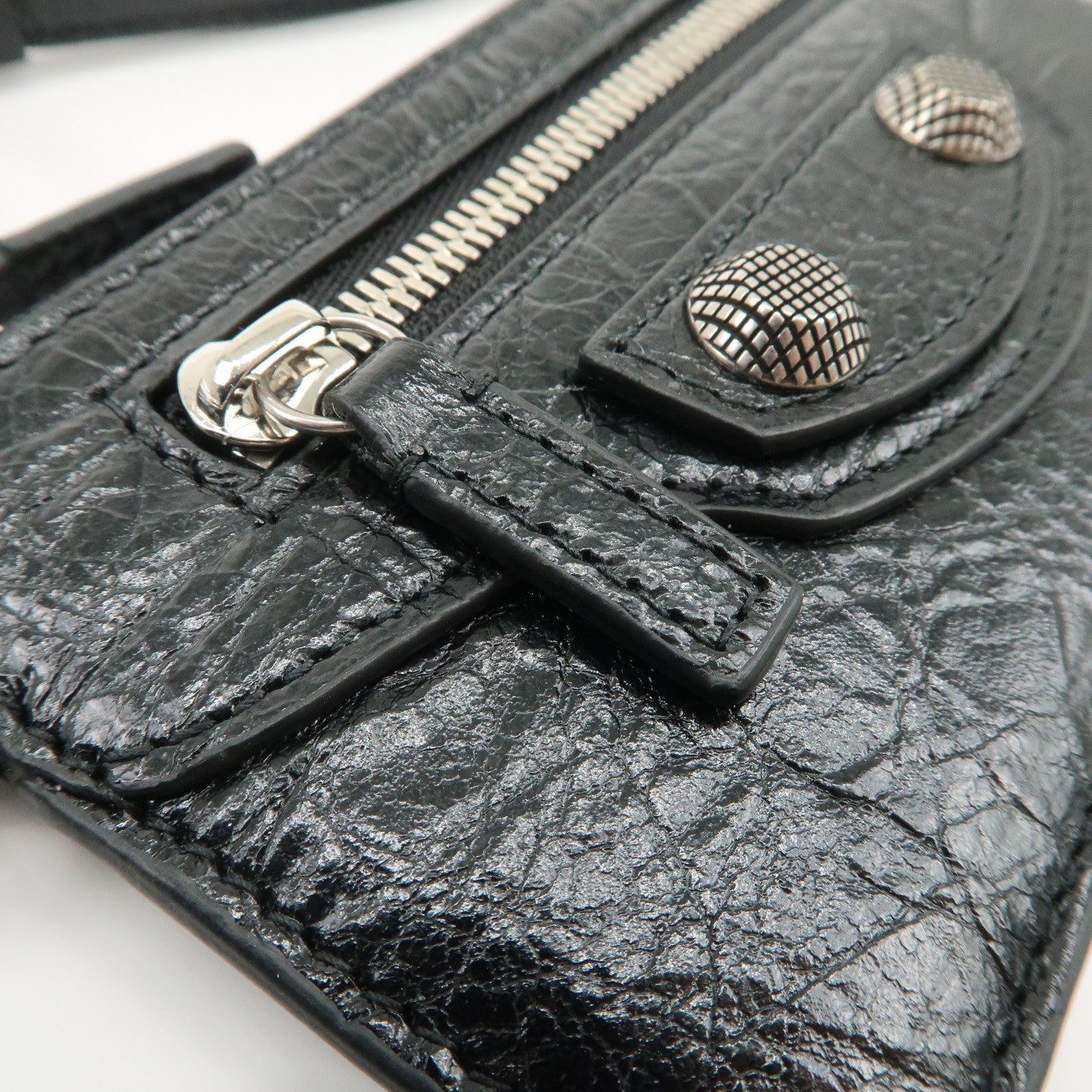 BALENCIAGA Le Cagole Leather Card Holder Fragment Case 764324