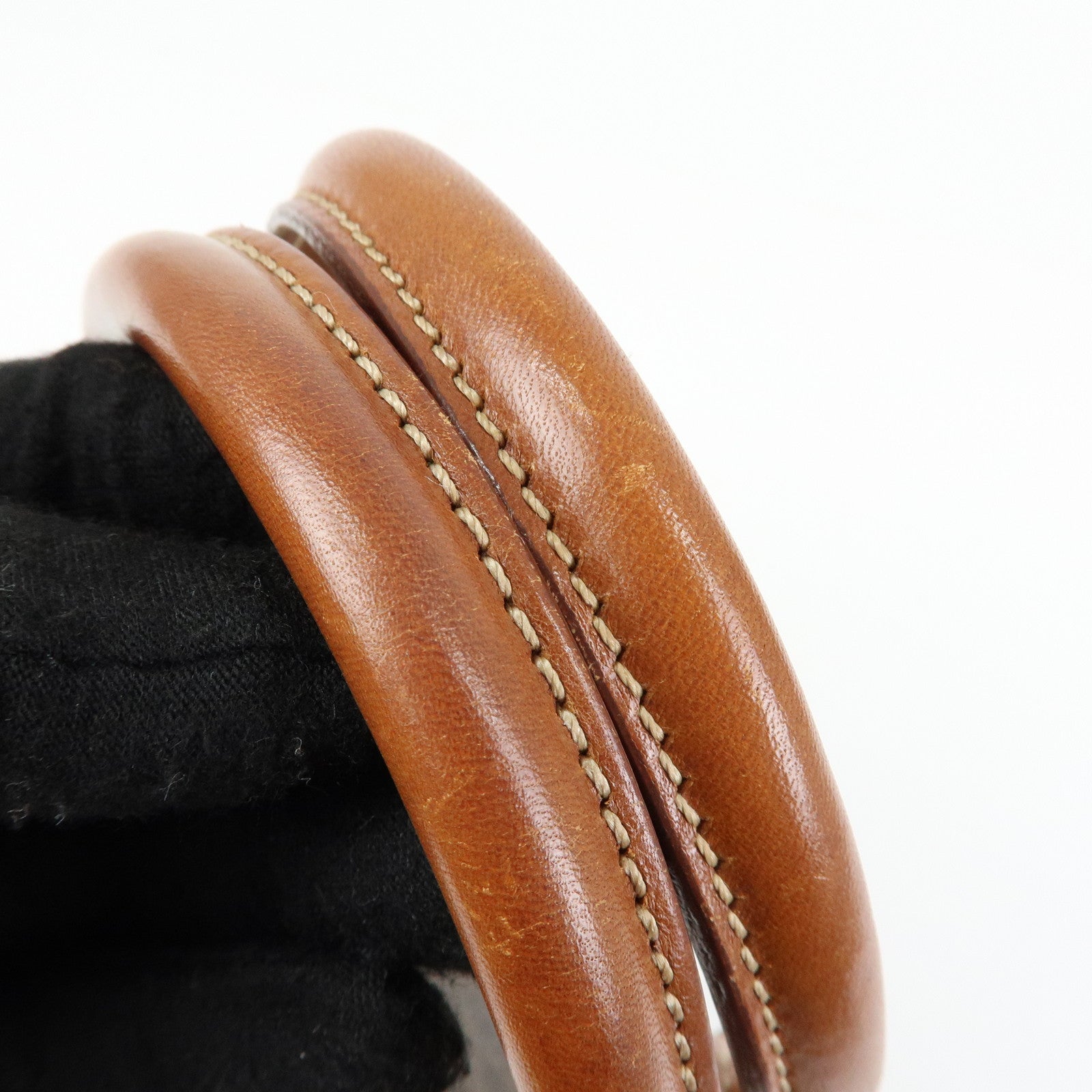 CELINE Macadam PVC Leather Hand Bag Brown