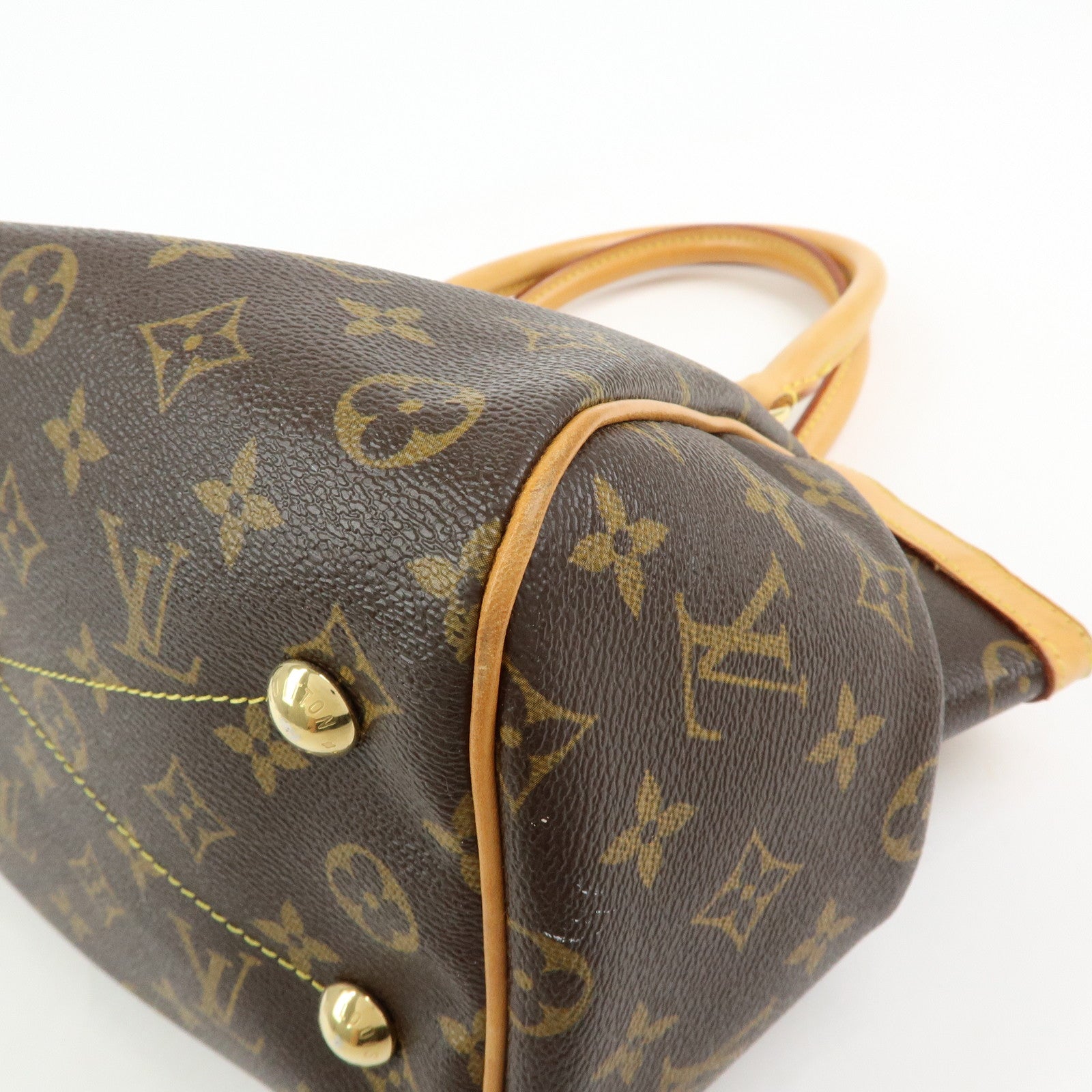 Louis Vuitton Monogram Tivoli PM Hand Bag Shoulder Bag Brown M40143