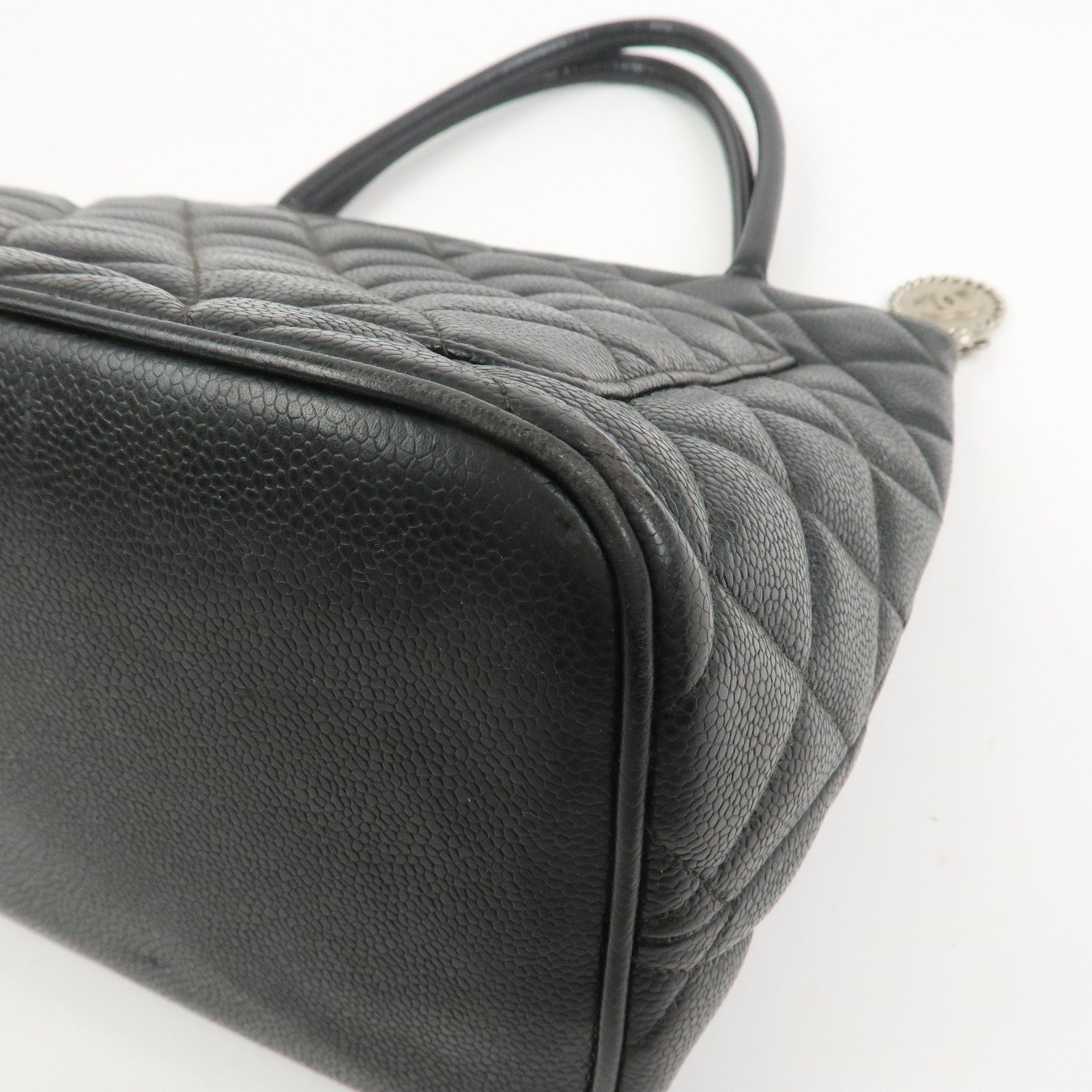 CHANEL COCO Mark Matelasse Medallion Tote Bag Hand Bag A01804