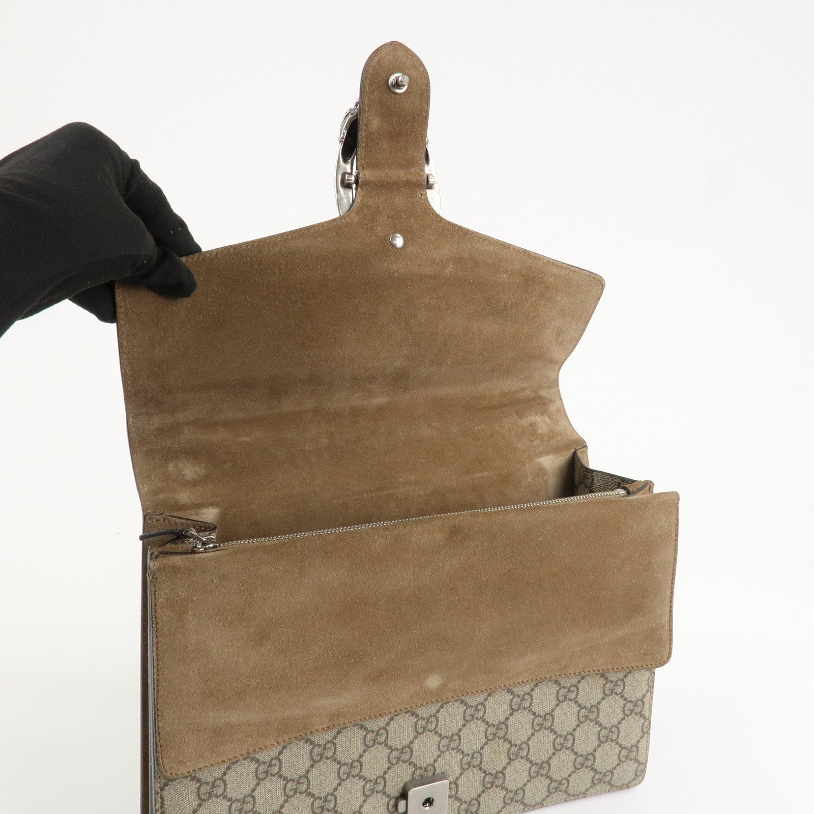 GUCCI Dionysus GG Supreme Chain Shoulder Bag Brown 403348 Used