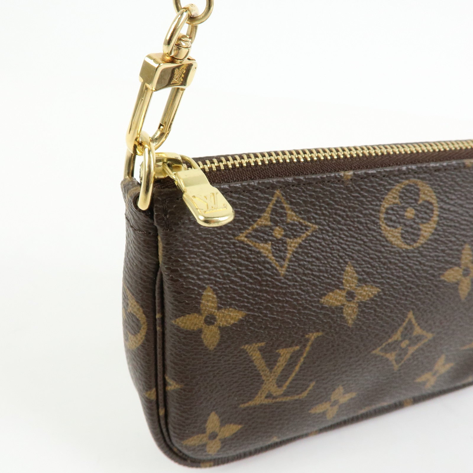 Louis Vuitton Monogram Mini Pochette Accessoires Hand Bag M58009