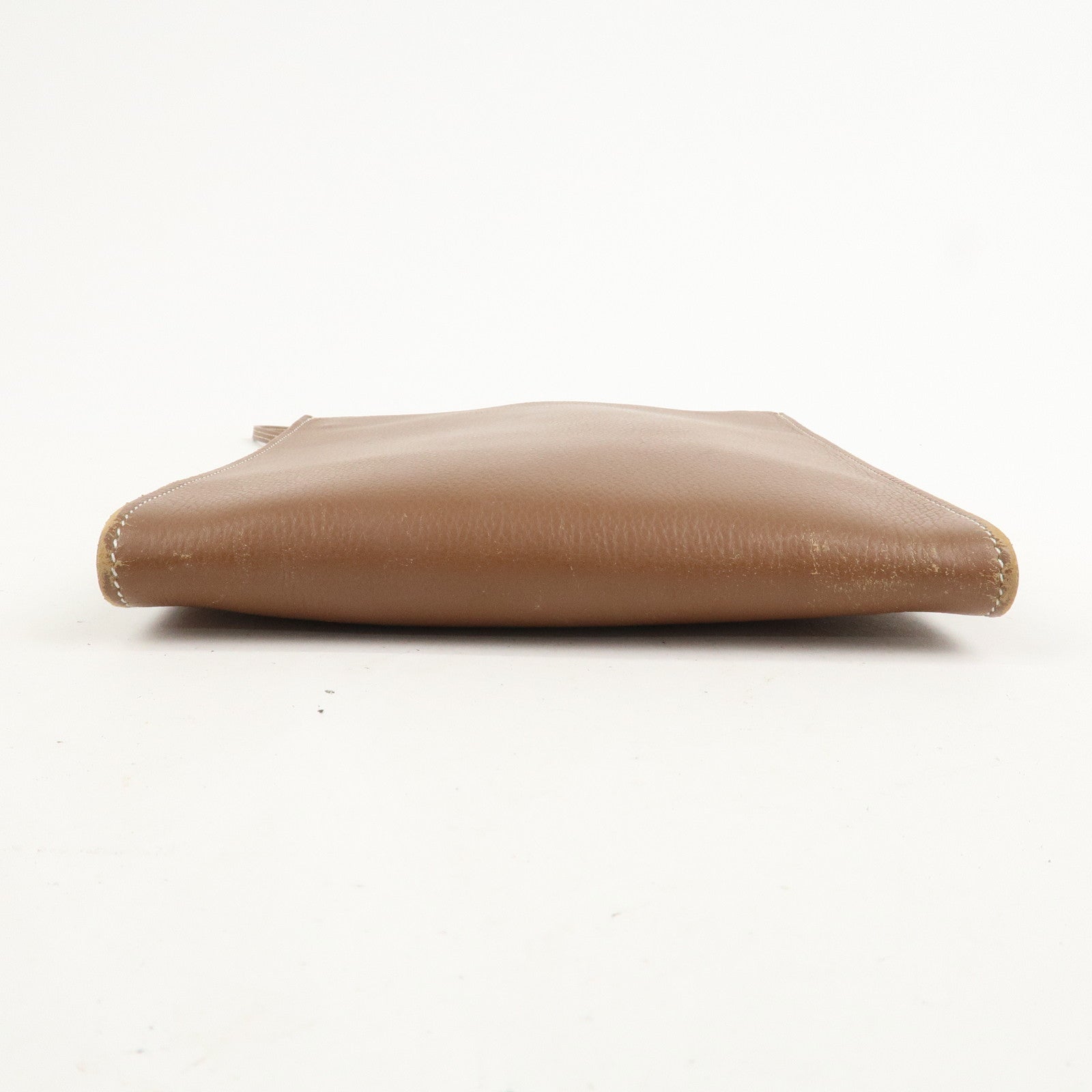 HERMES Air Line Canvas Leather Omenitu Shoulder Bag Brown