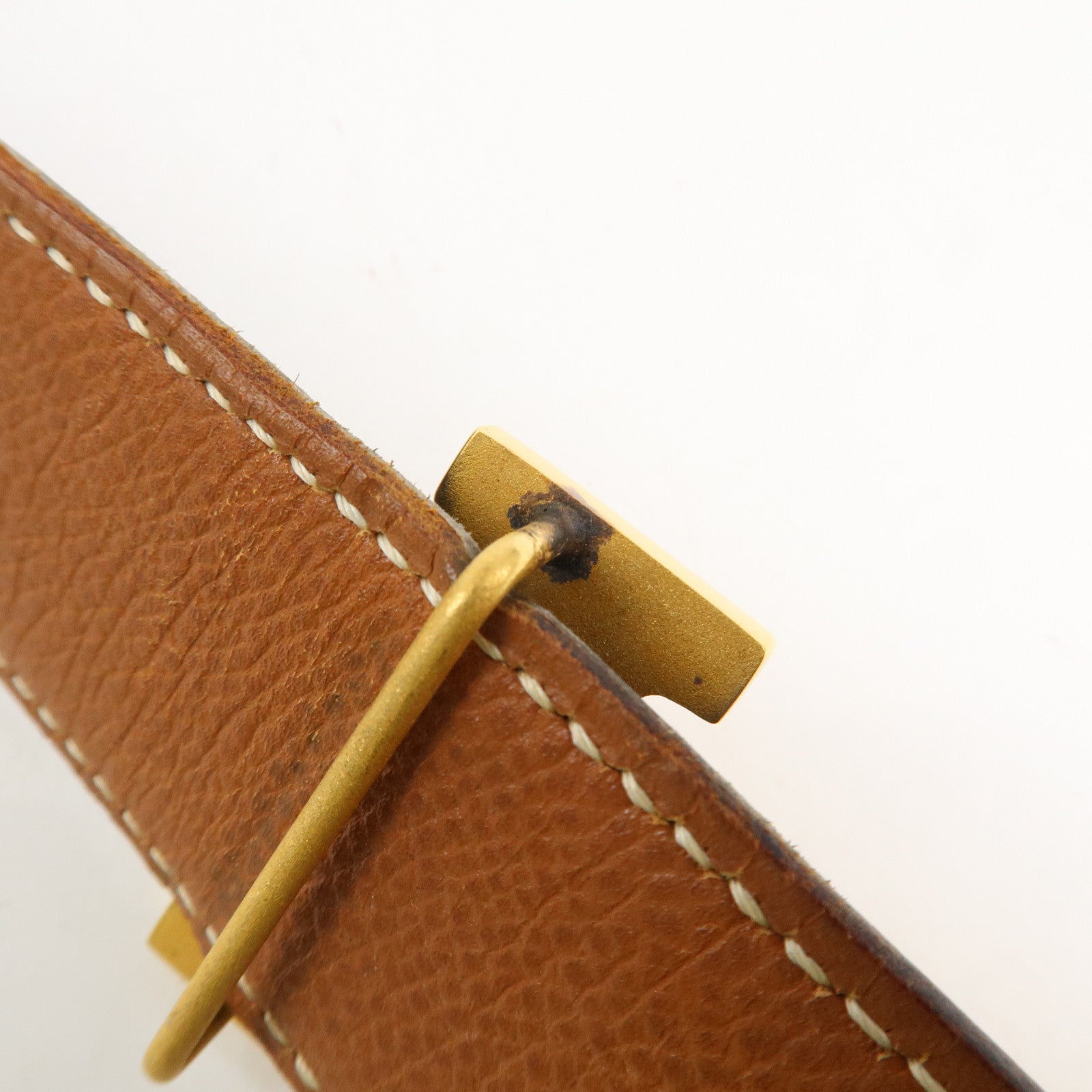 HERMES H Buckle Reversible Box Calf Constance Belt X Stamped Black Used