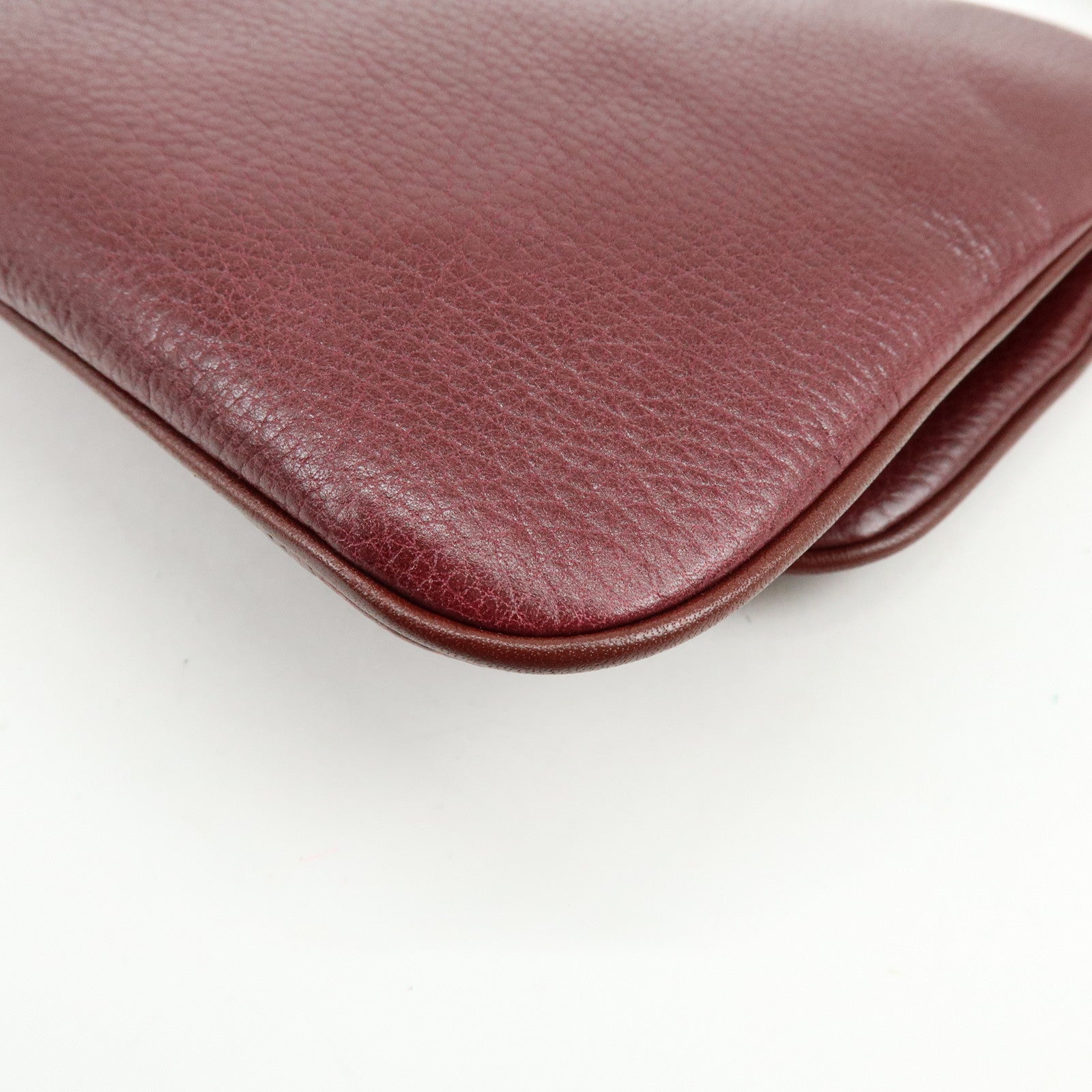 Cartier Must de Cartier Leather Shoulder Bag Crossbody Bag Bordeaux