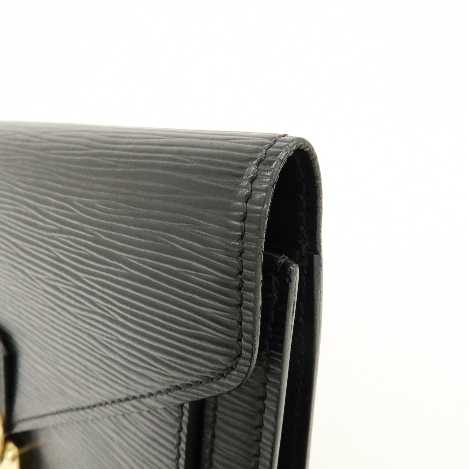 Louis Vuitton Epi Sellier Dragonne Clutch Bag Noir Black M52612