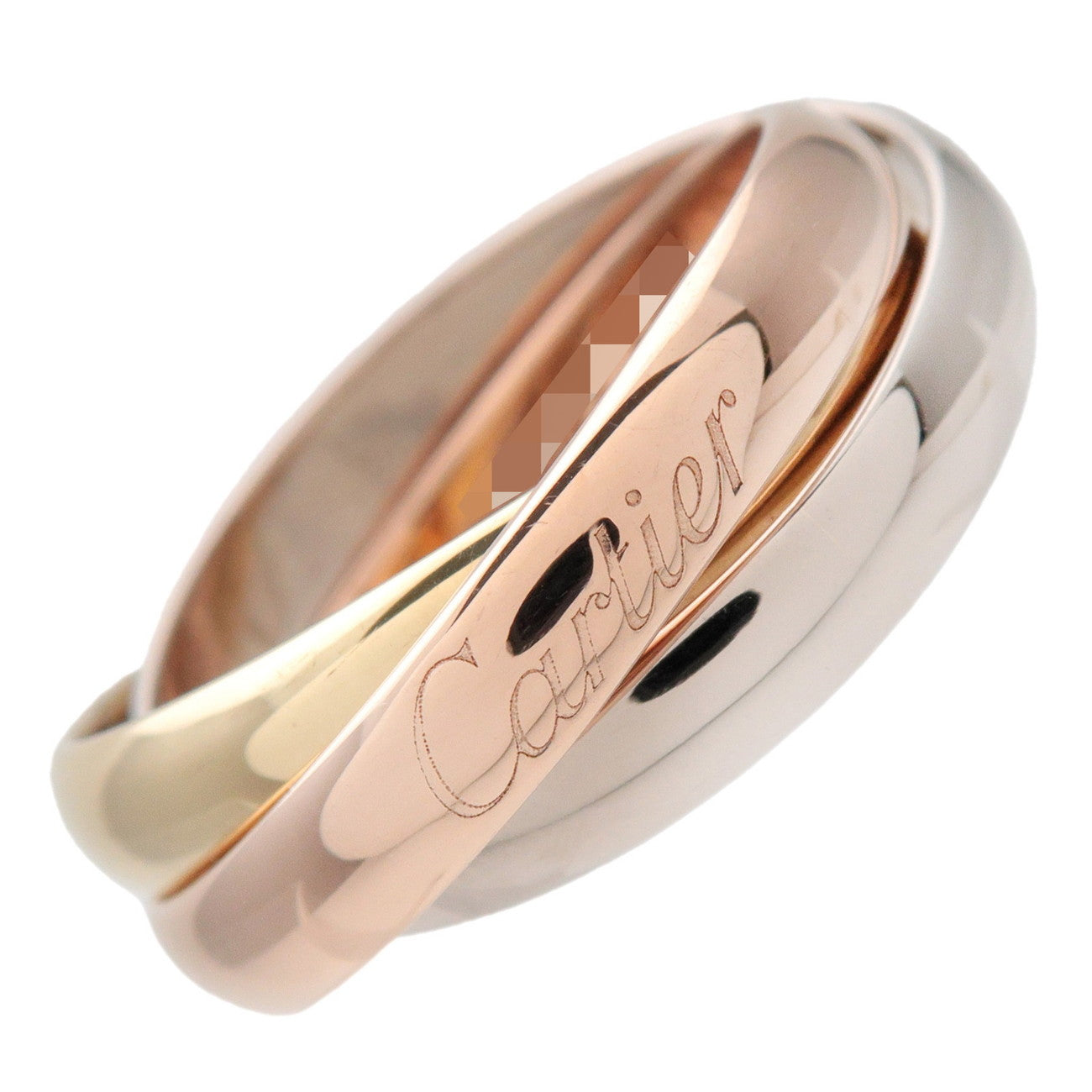Cartier Trinity Ring MM 750YG/WG/PG #52 US6 HK13