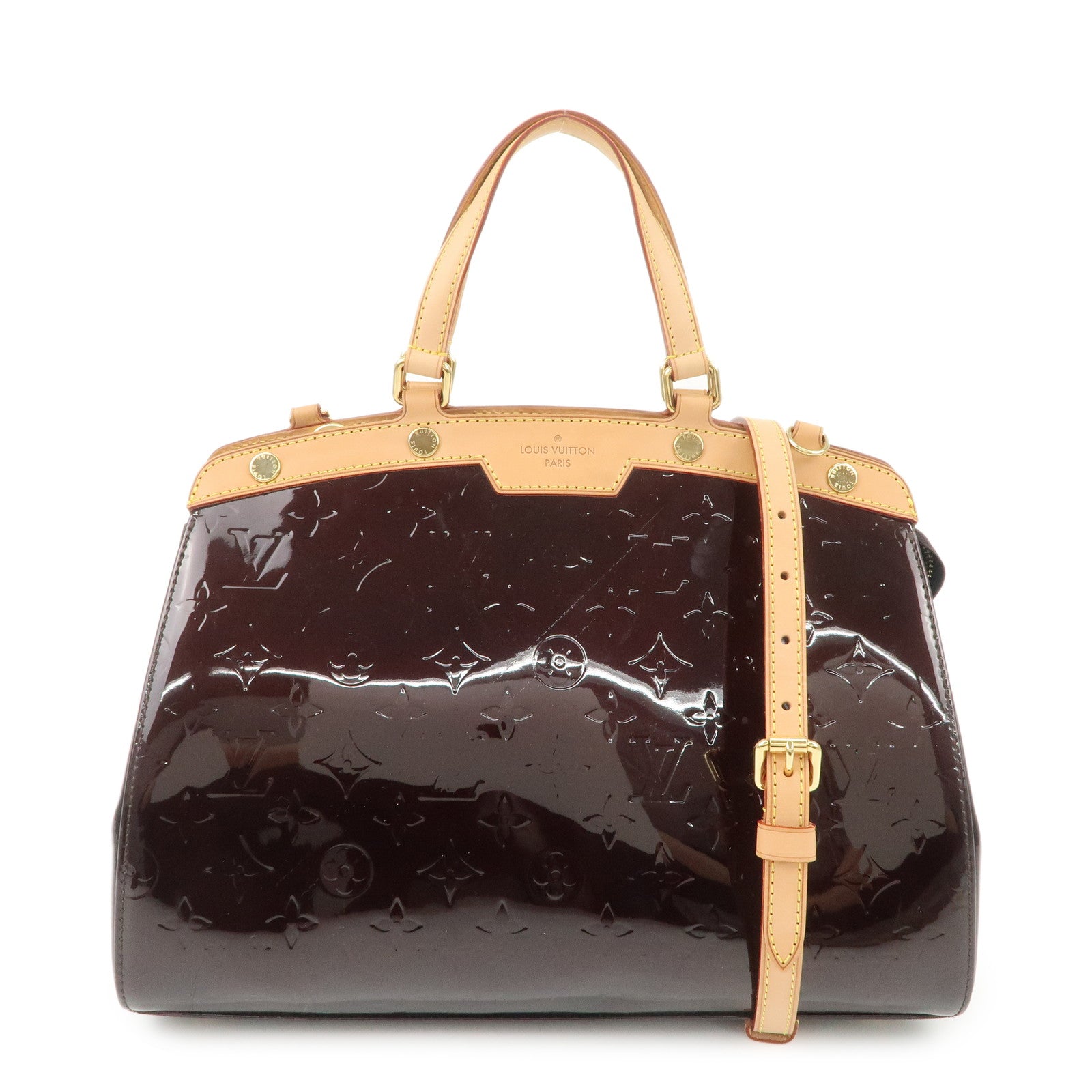 Louis Vuitton Vernis Brea MM 2Way Hand Bag Shoulder Bag Amarante M91619