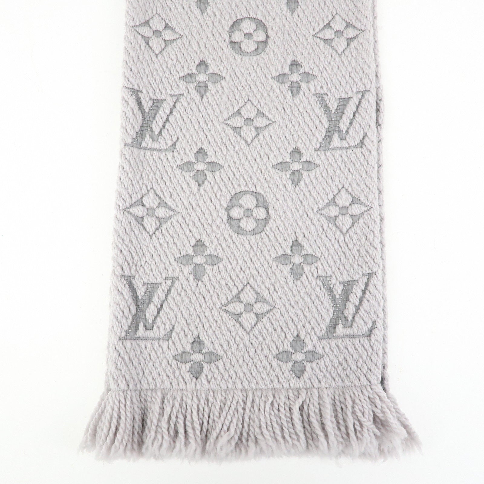 Louis Vuitton Monogram Escharp Logomania Scarf Gris Perle M74742