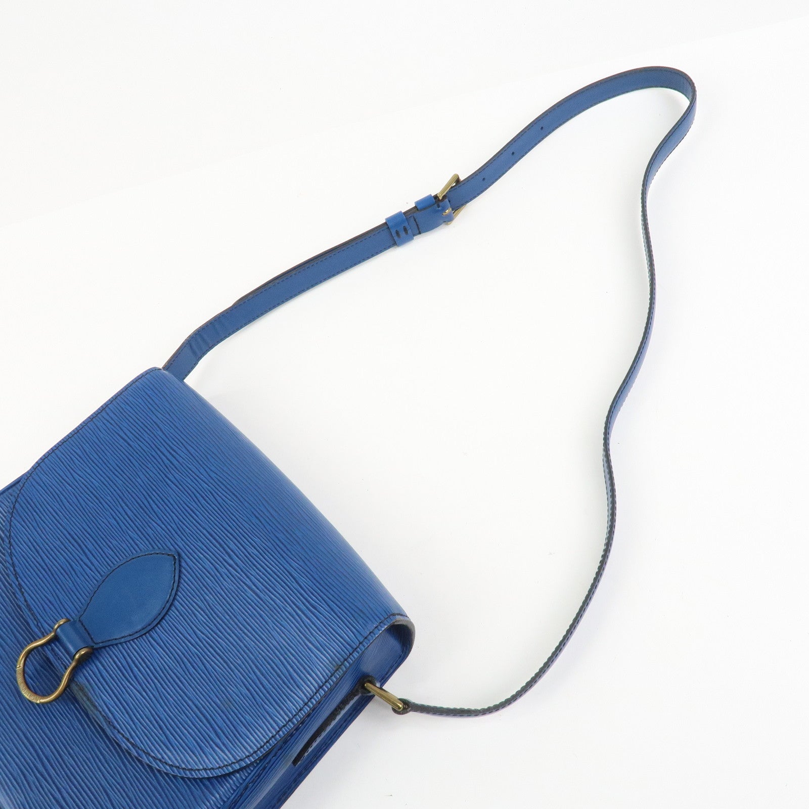 Louis Vuitton Epi Saint Cloud Shoulder Bag Toledo Blue M52195