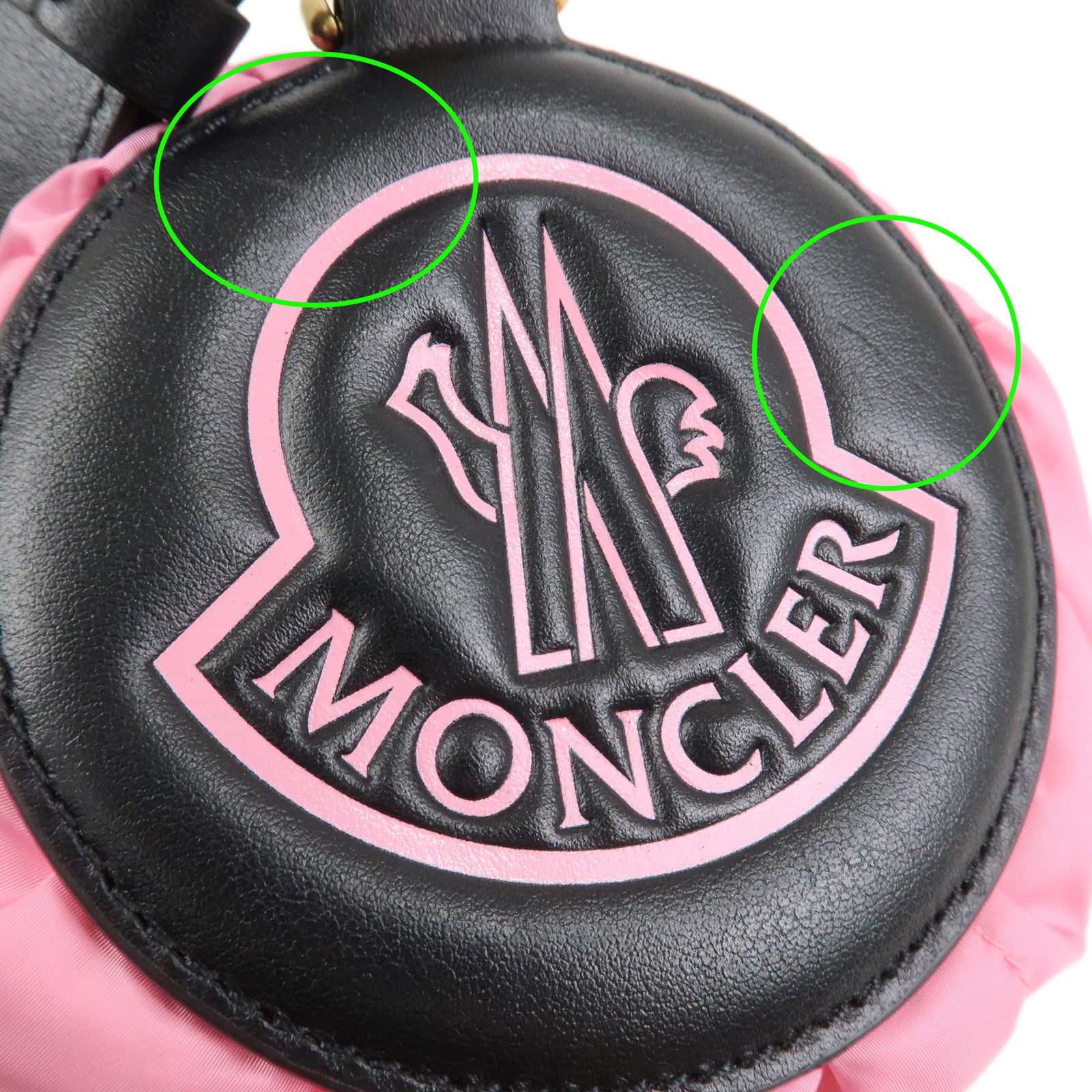 MONCLER Nylon Leather KEONI Shoulder Bag Crossbody Bag Pink Black