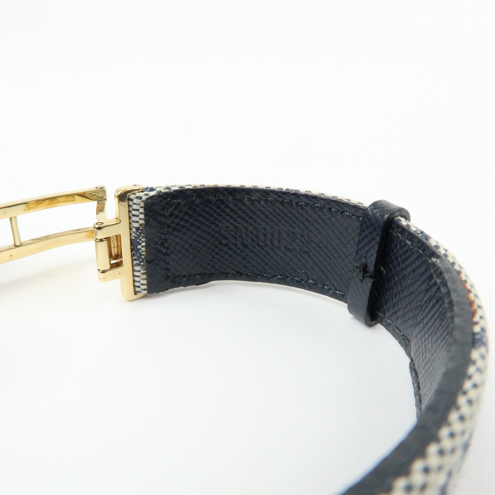 Louis Vuitton Monogram Mini Good Luck Canvas Bracelet Navy M64458