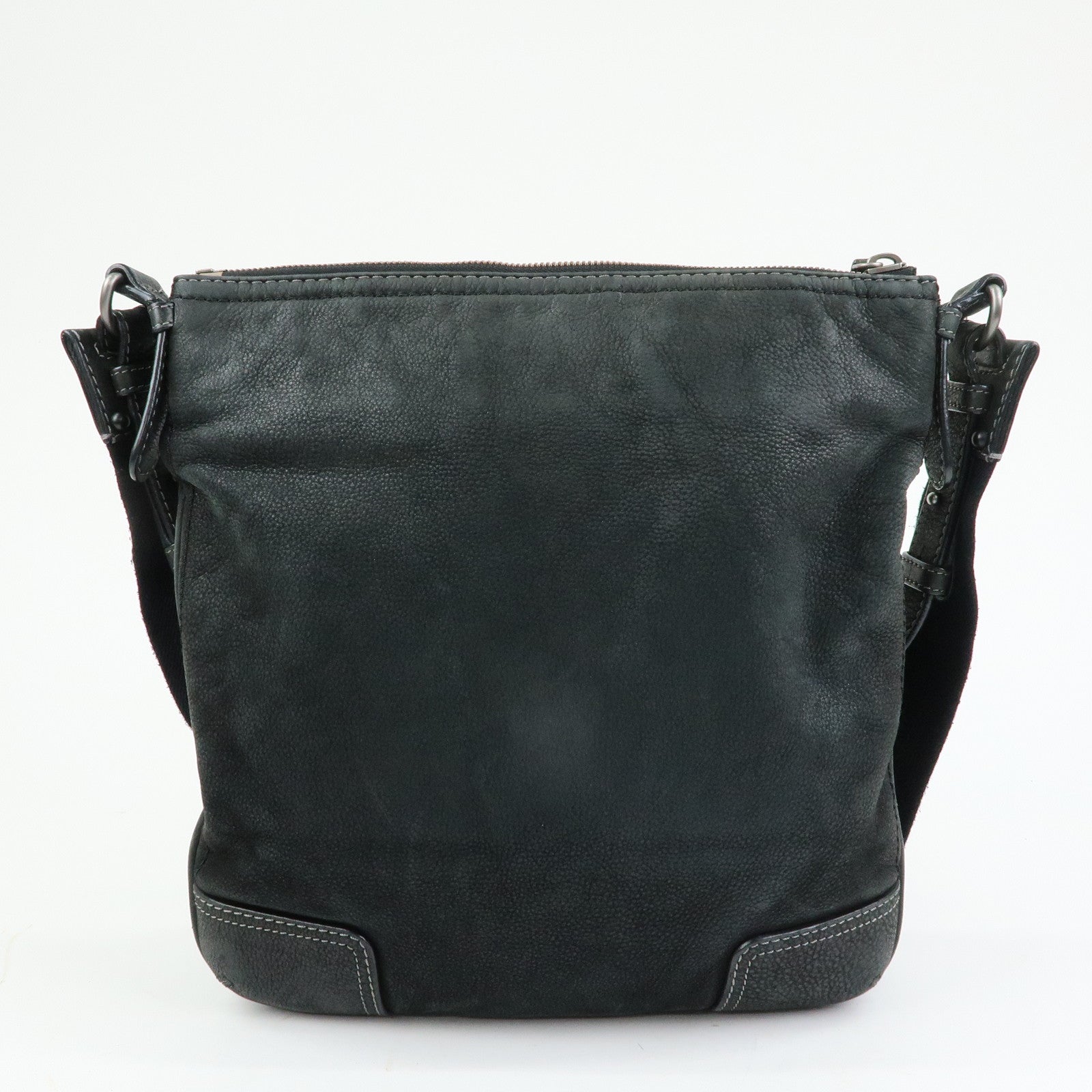 LOEWE Anagram Calf Leather Shoulder Bag Crossbody Bag Black