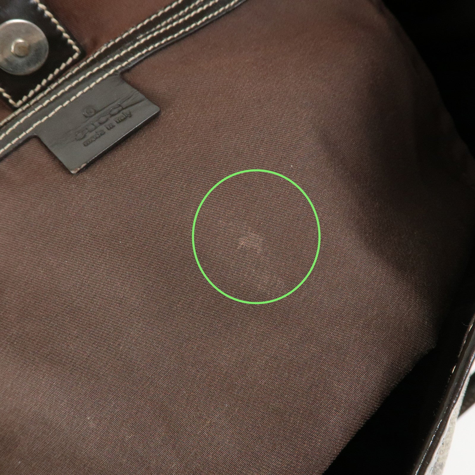 GUCCI GG Supreme Patent Leather Tote Bag Shoulder Bag Beige 197953