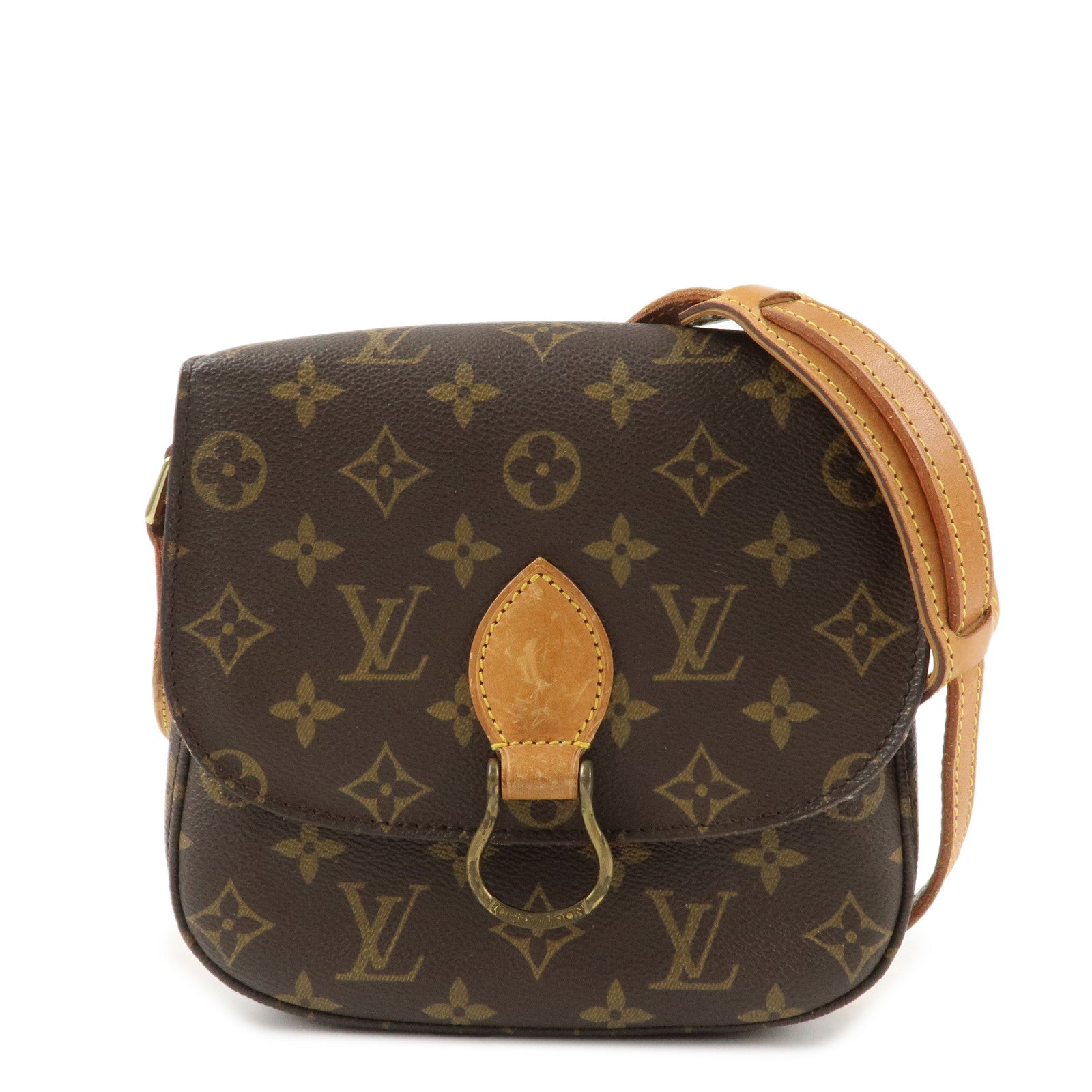 Louis Vuitton Monogram Saint Cloud MM Shoulder Bag Brown M51243 Used