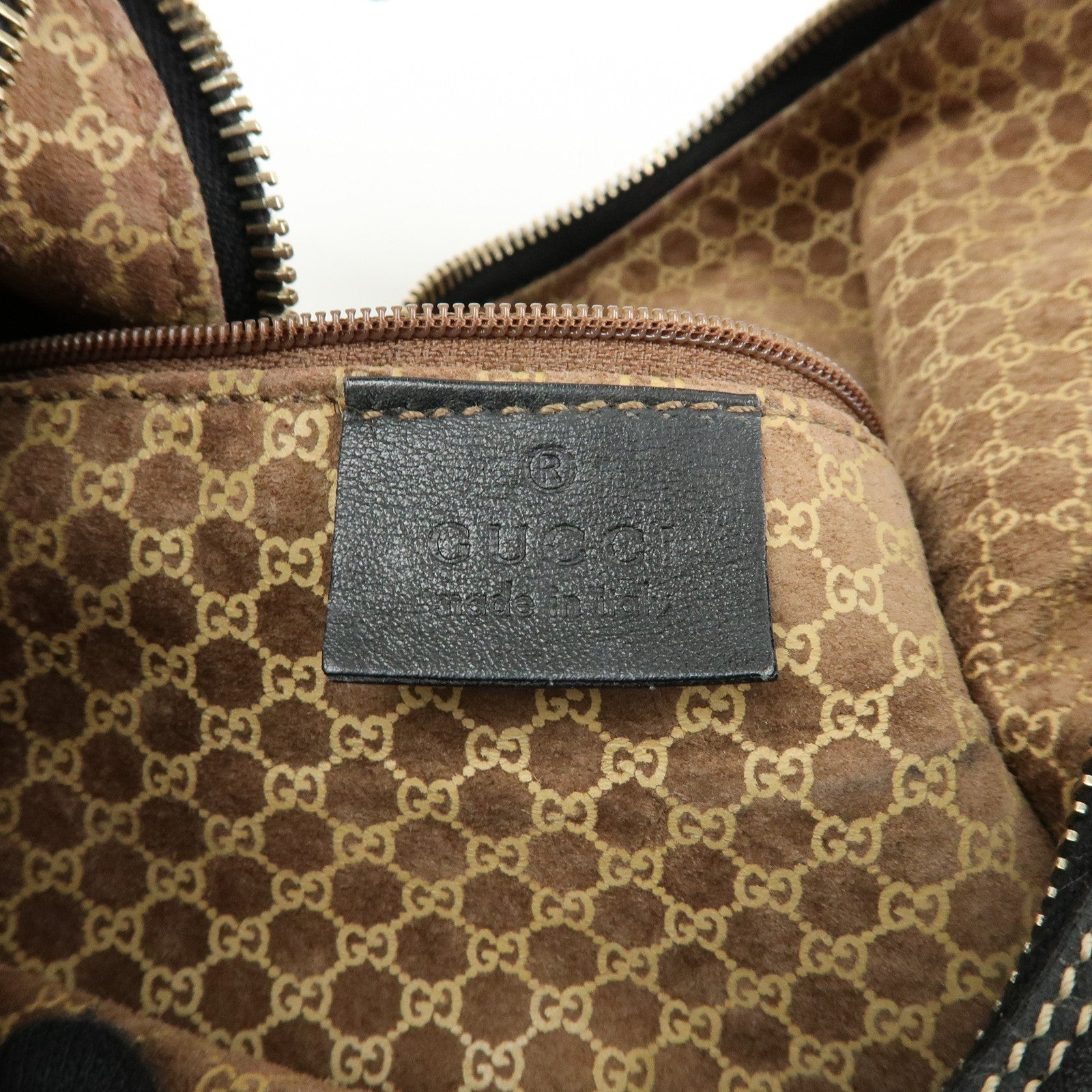 GUCCI Leather Shoulder Bag Hand Bag Black 73885