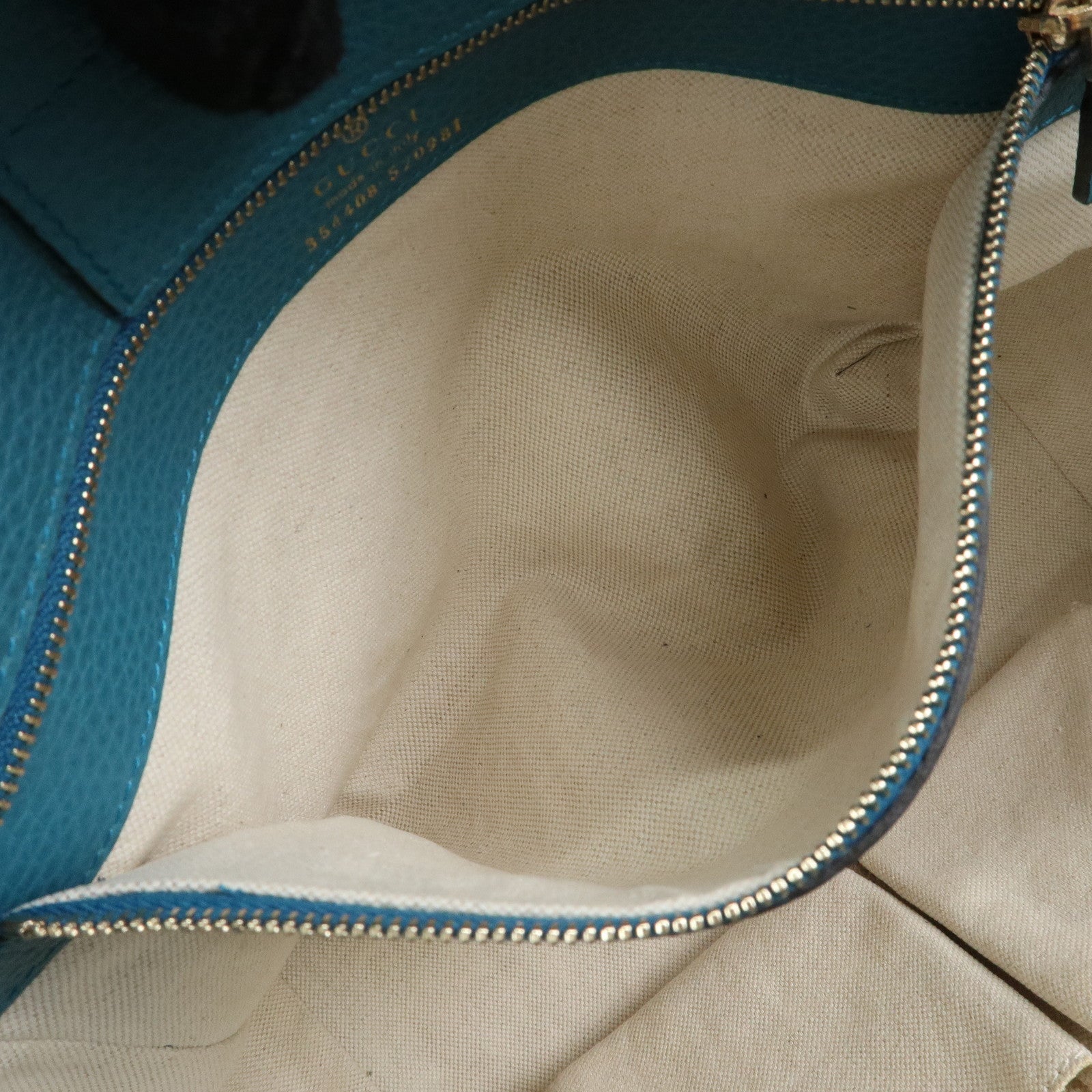 GUCCI Swing Leather Tote Bag Shoulder Bag Navy 354408