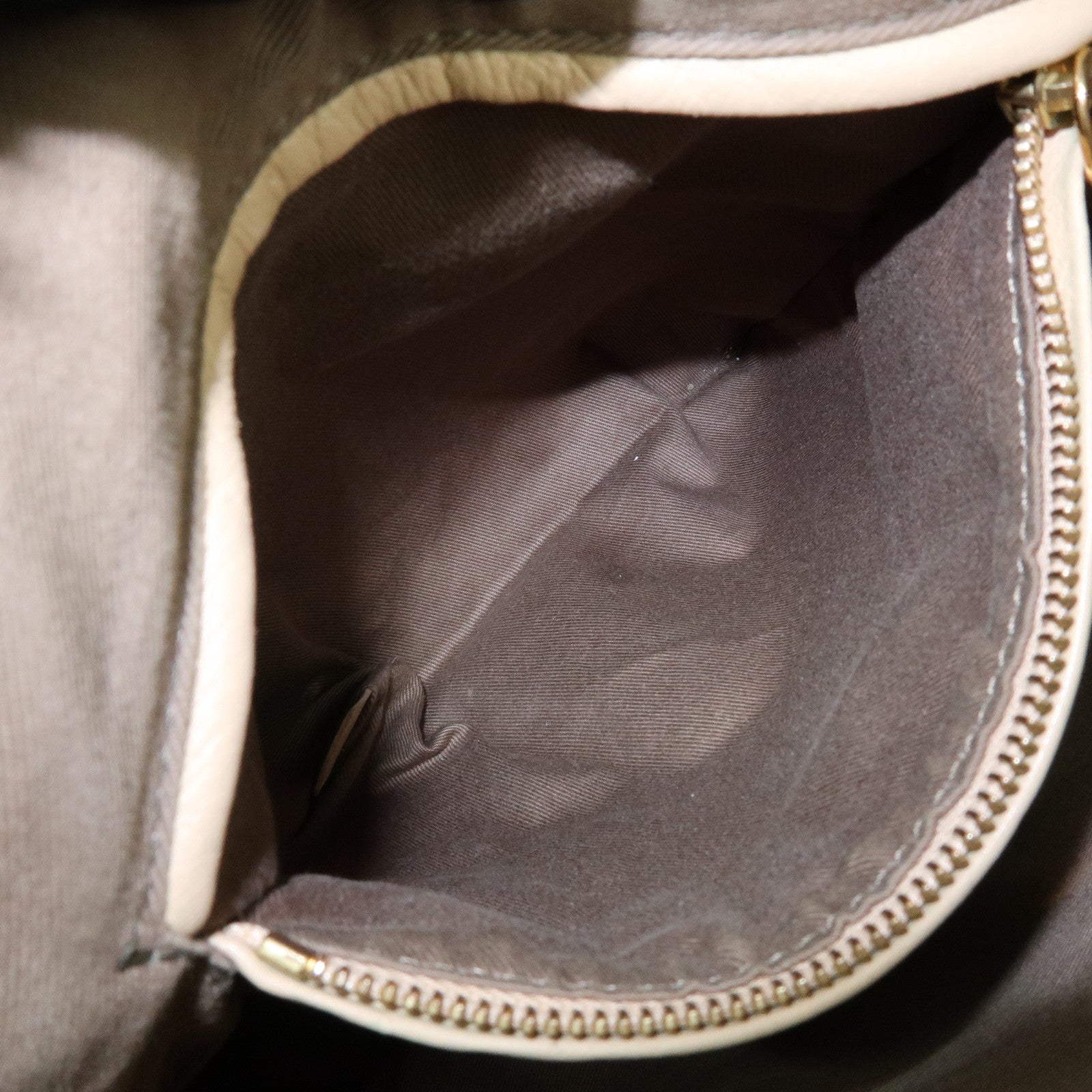 Chloe Mercy Leather Shoulder Bag Hand Bag Beige