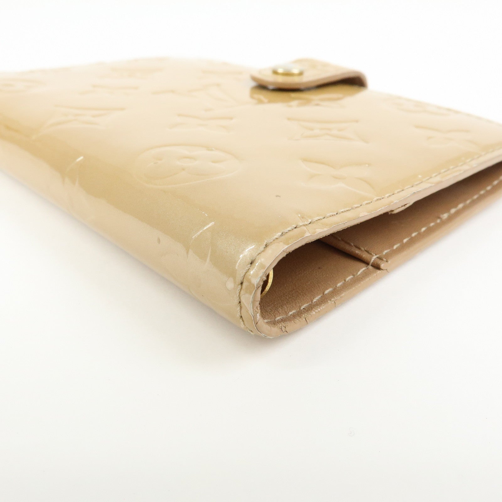 Louis Vuitton Monogram Vernis Agenda PM Planner Cover Beige R21001
