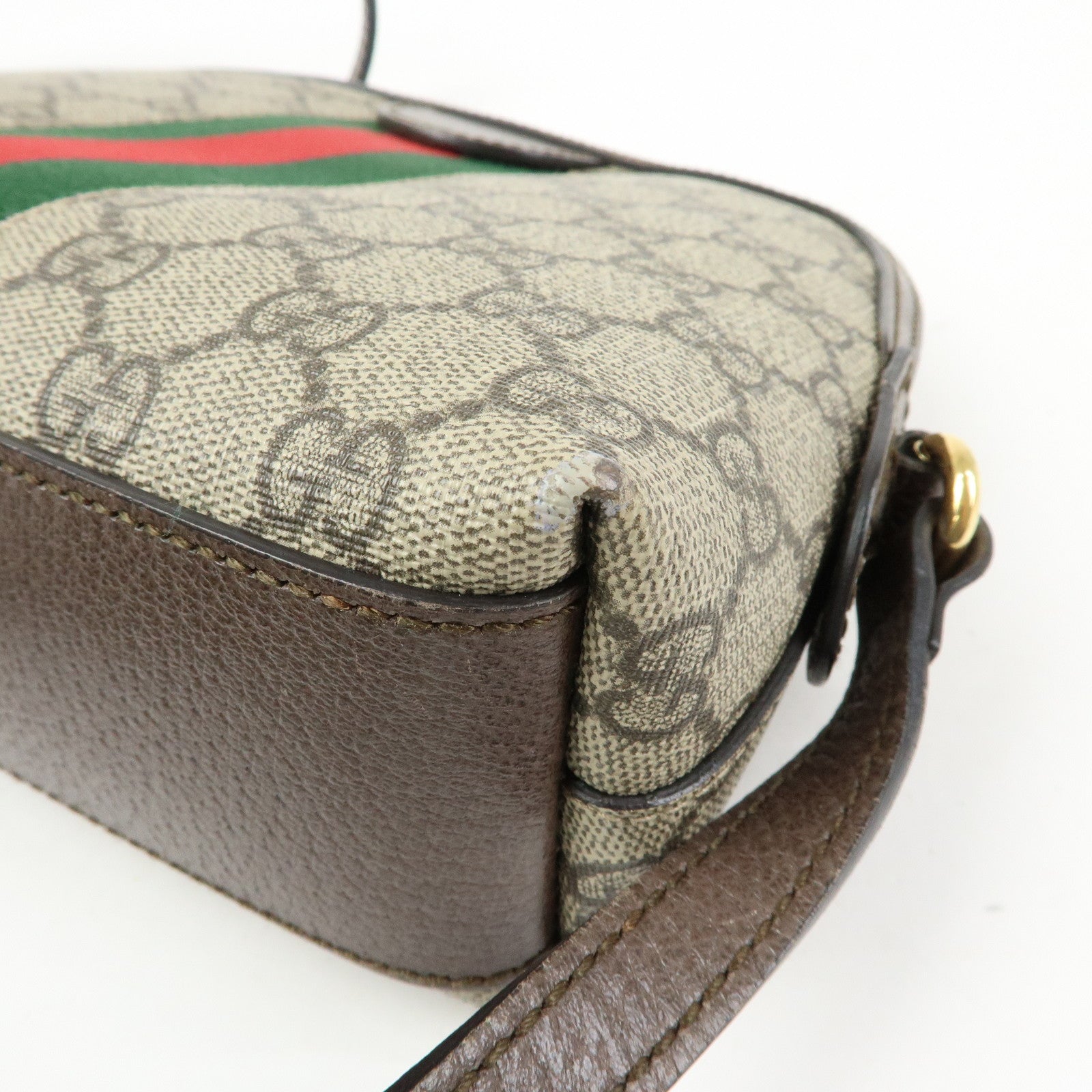 GUCCI Sherry Ophidia GG Supreme Leather Shoulder Bag Beige 499621