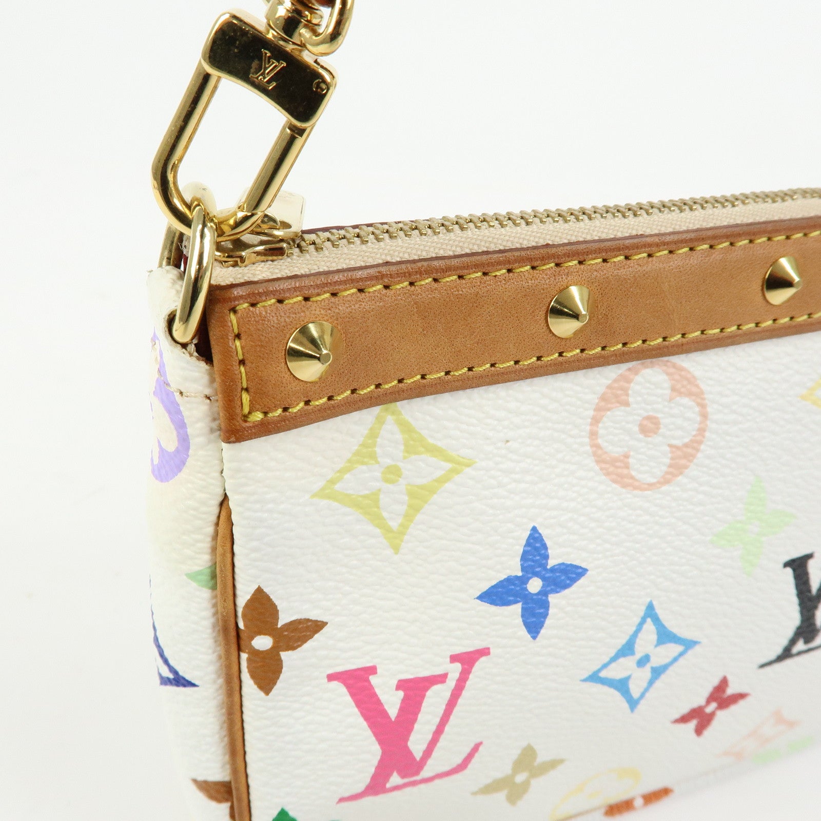 Louis Vuitton Monogram Multicolor Pochette Accessoires Blanc M92649