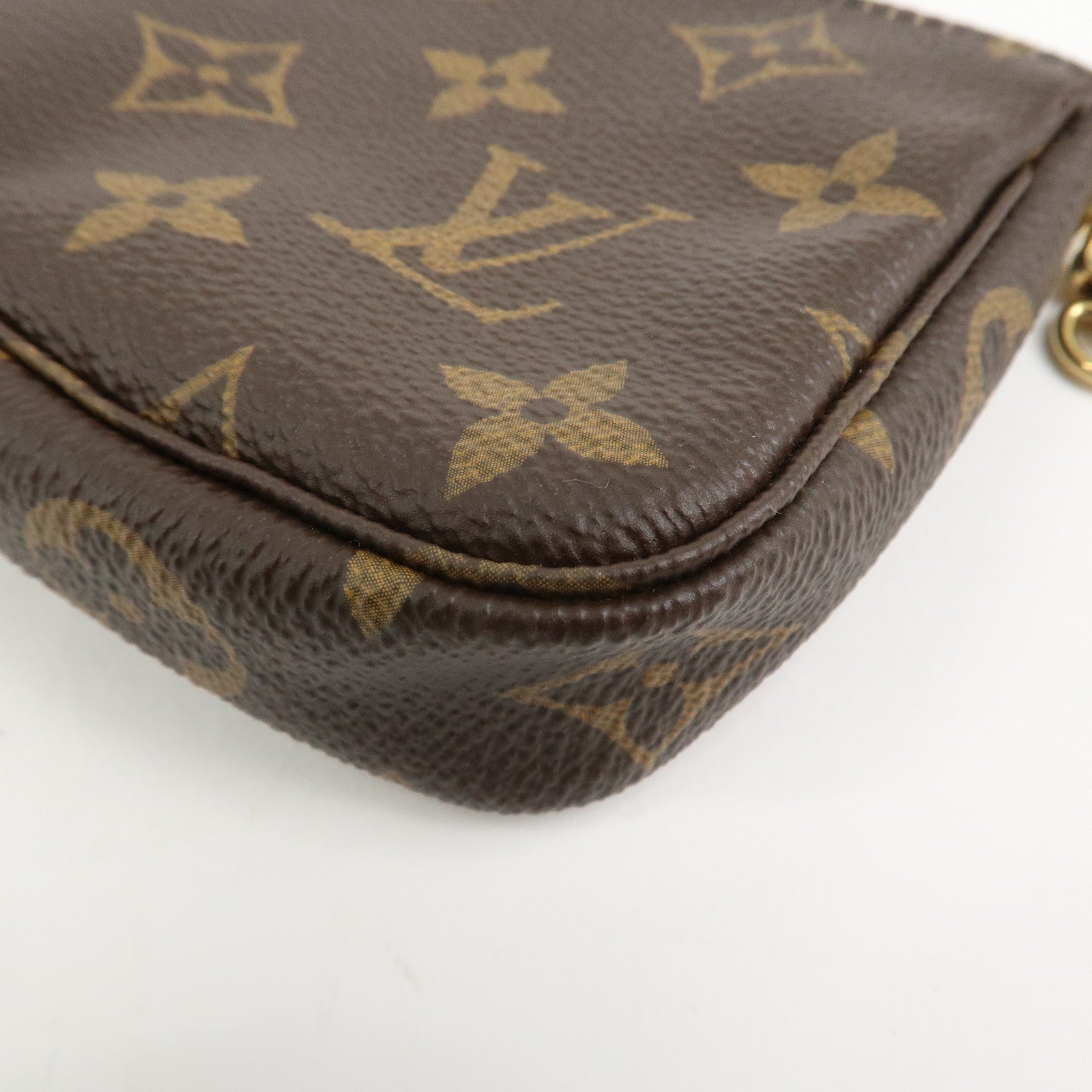 Louis Vuitton Monogram Mini Pochette Accessoires Hand Bag M58009
