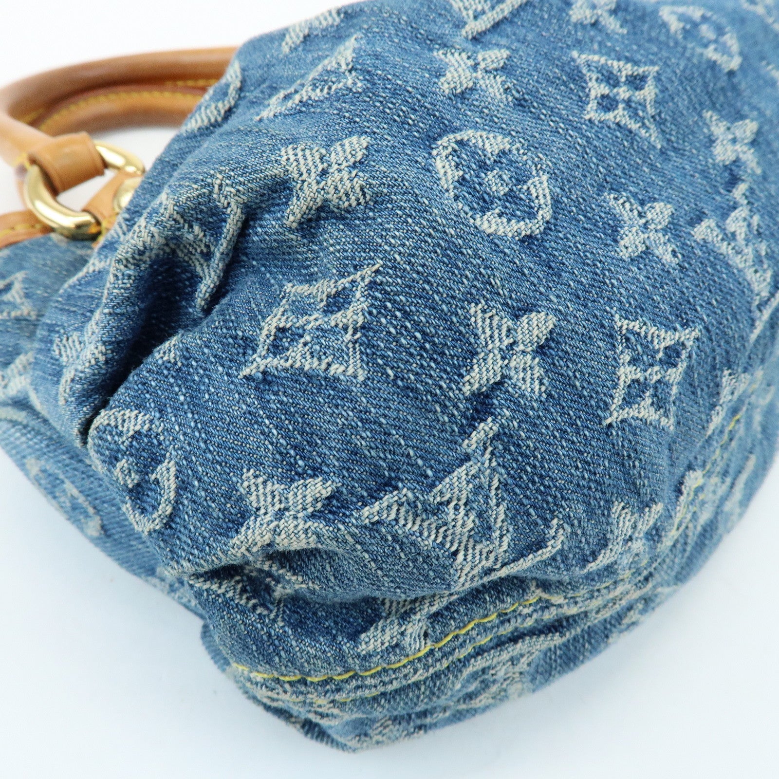 Louis Vuitton Monogram Denim Pleaty Mini Hand Bag Blue M95020