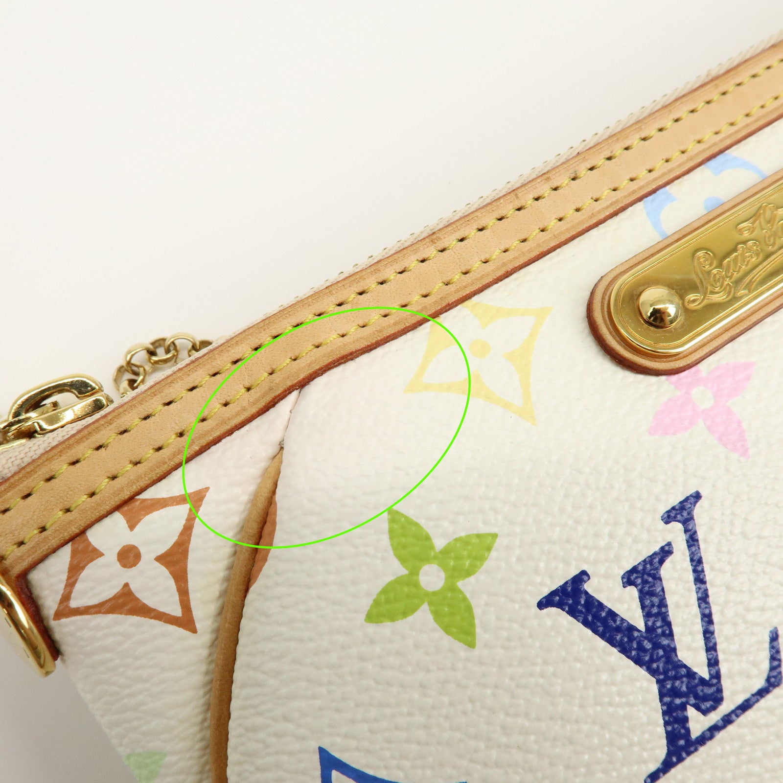 Louis Vuitton Monogram Multicolor Pochette Milla MM Blanc M60096