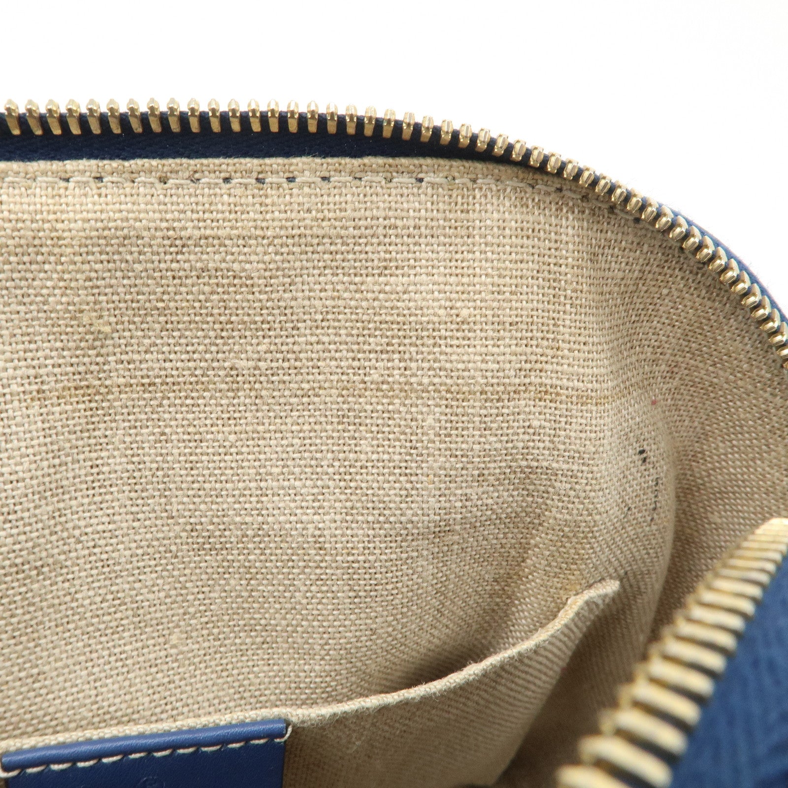 GUCCI Micro Guccissima 2Way Bag Hand Bag Shoulder Bag Blue 449654