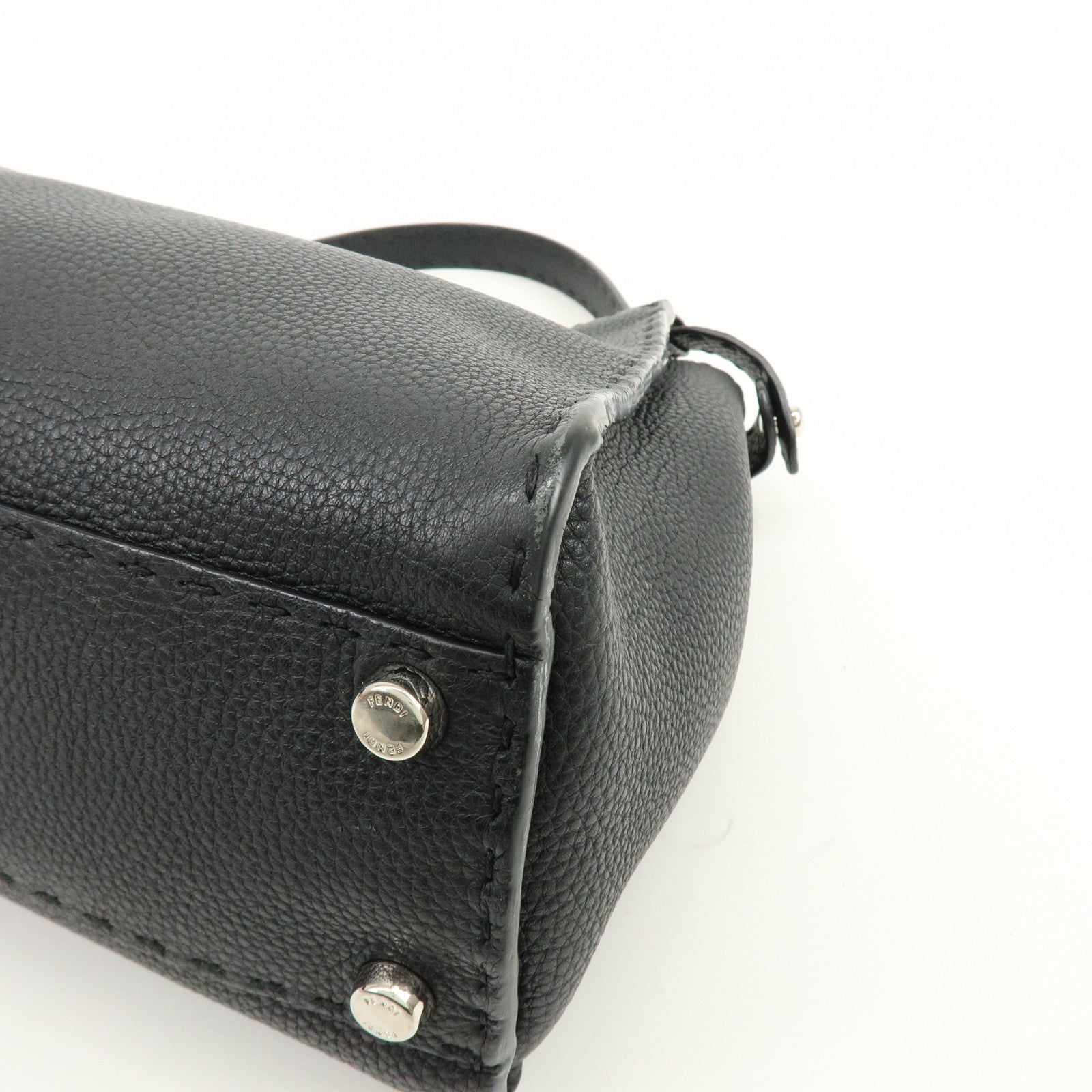 FENDI Selleria Peekaboo Leather 2Way Bag Hand Shoulder Bag 8BN290