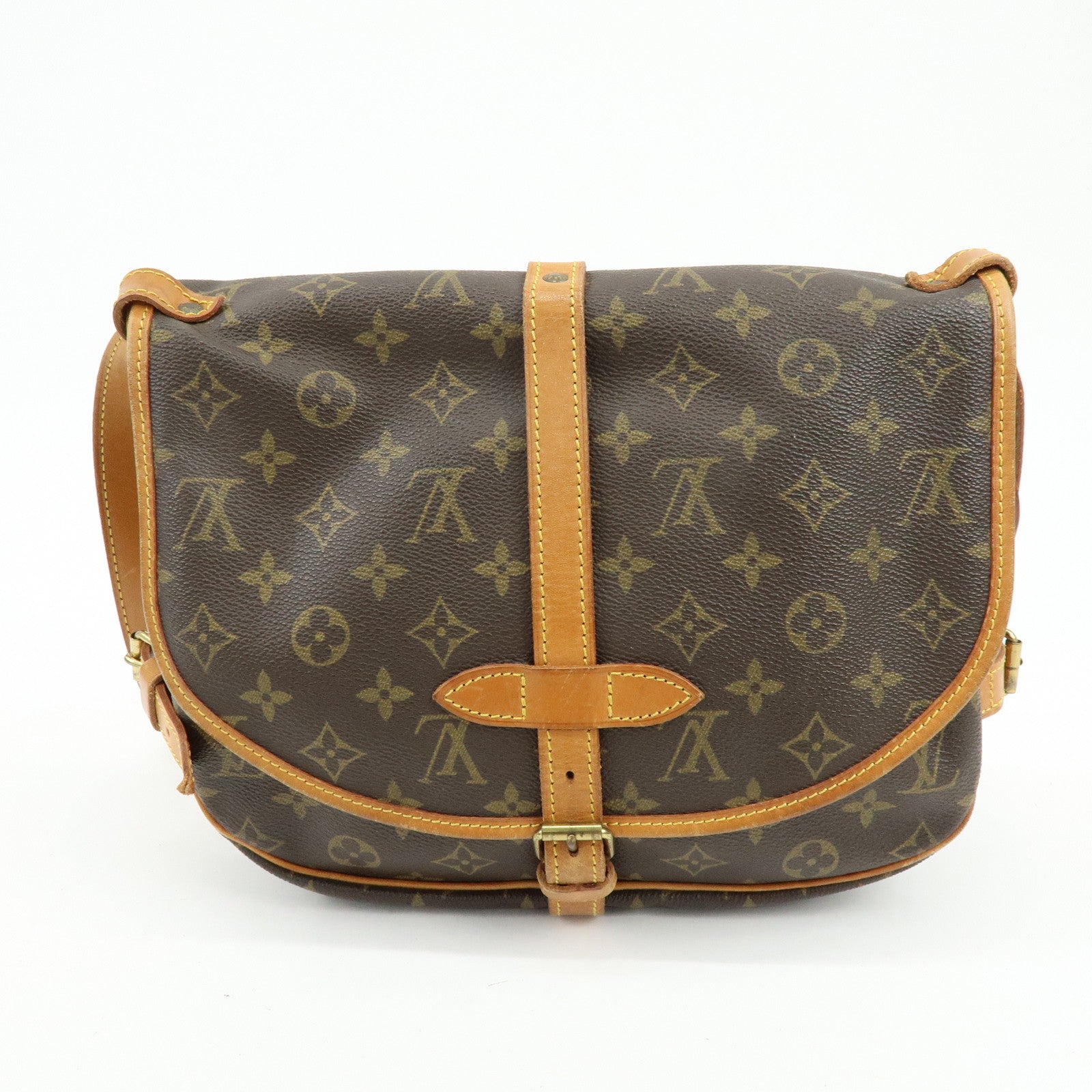 Louis Vuitton Monogram Saumur 30 Canvas Shoulder Bag Brown M42256