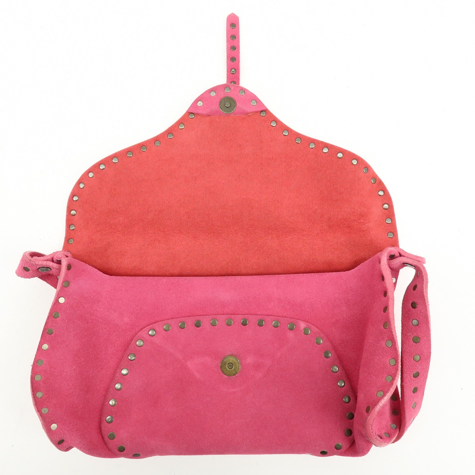 CELINE Suede Paul Bot Bag Shoulder Bag Hand Bag Pink