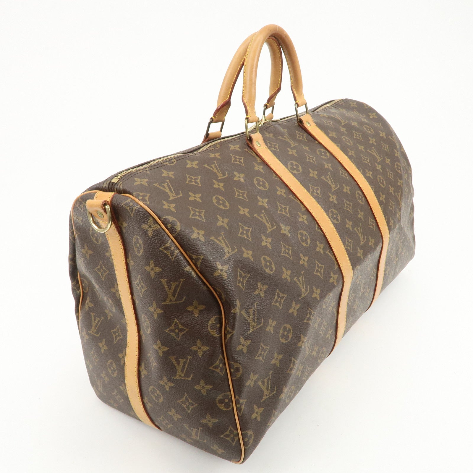 Louis Vuitton Monogram Keep All Bandouliere 55 Boston Bag M41414