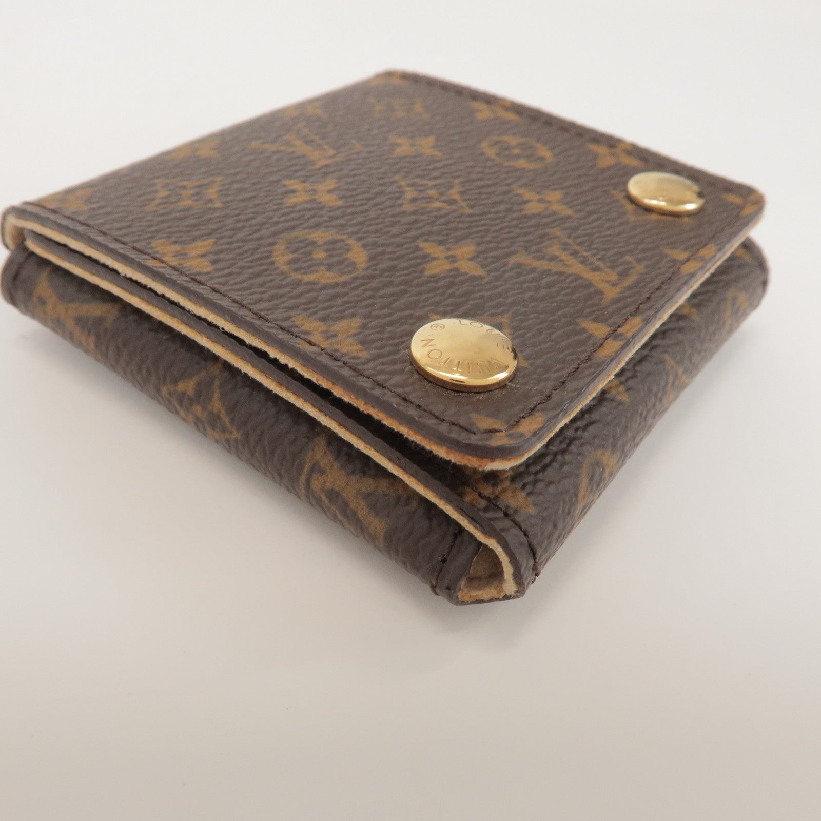 Louis Vuitton Monogram Set of 2 Necklace Case Jewelry Case Brown