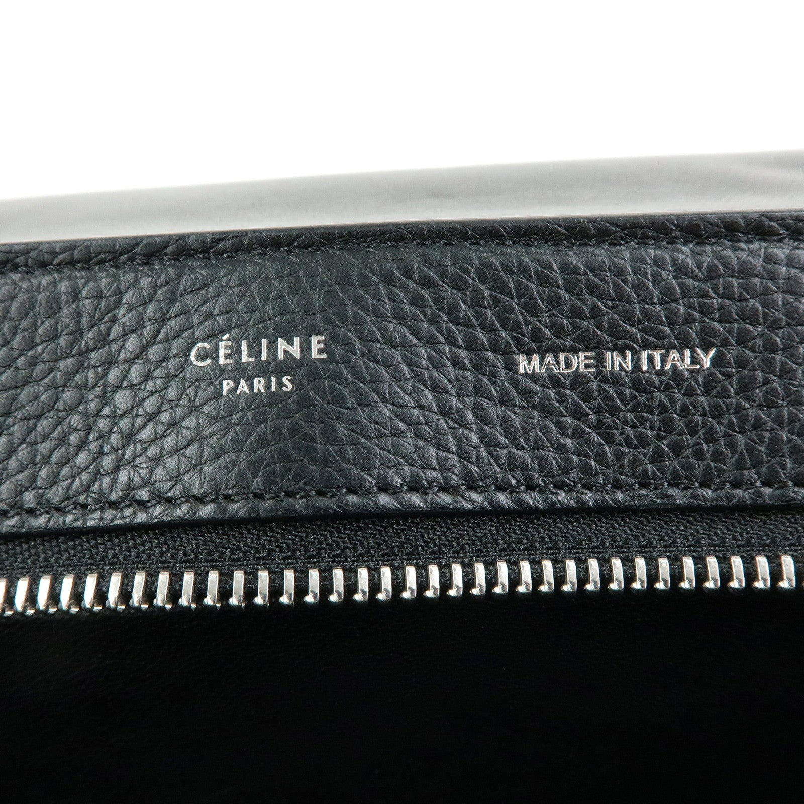 CELINE Trapeze Leather Suede 2WAY Bag Shoulder Bag Black