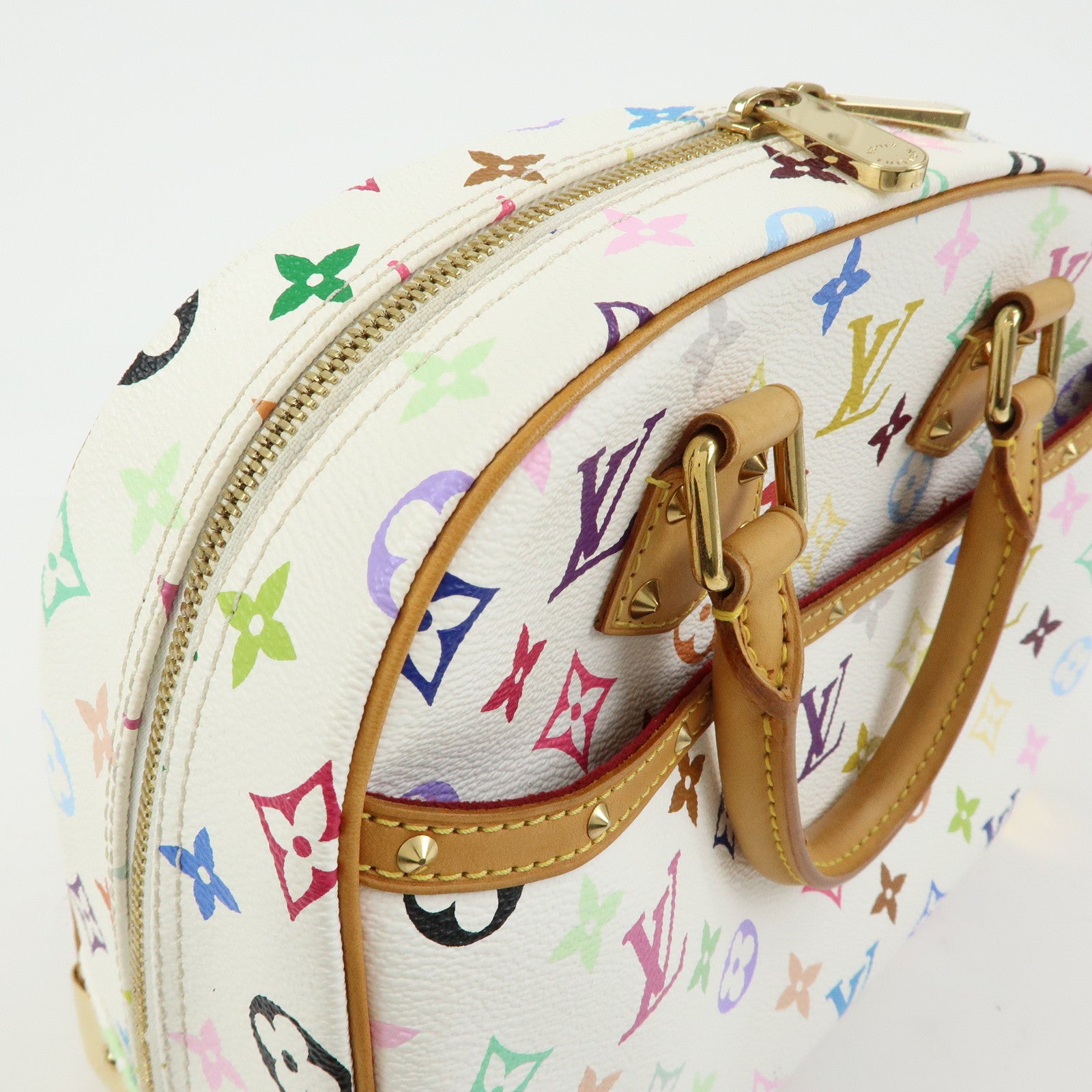Louis Vuitton Monogram Multicolor Trouville Hand Bag Blanc M92663
