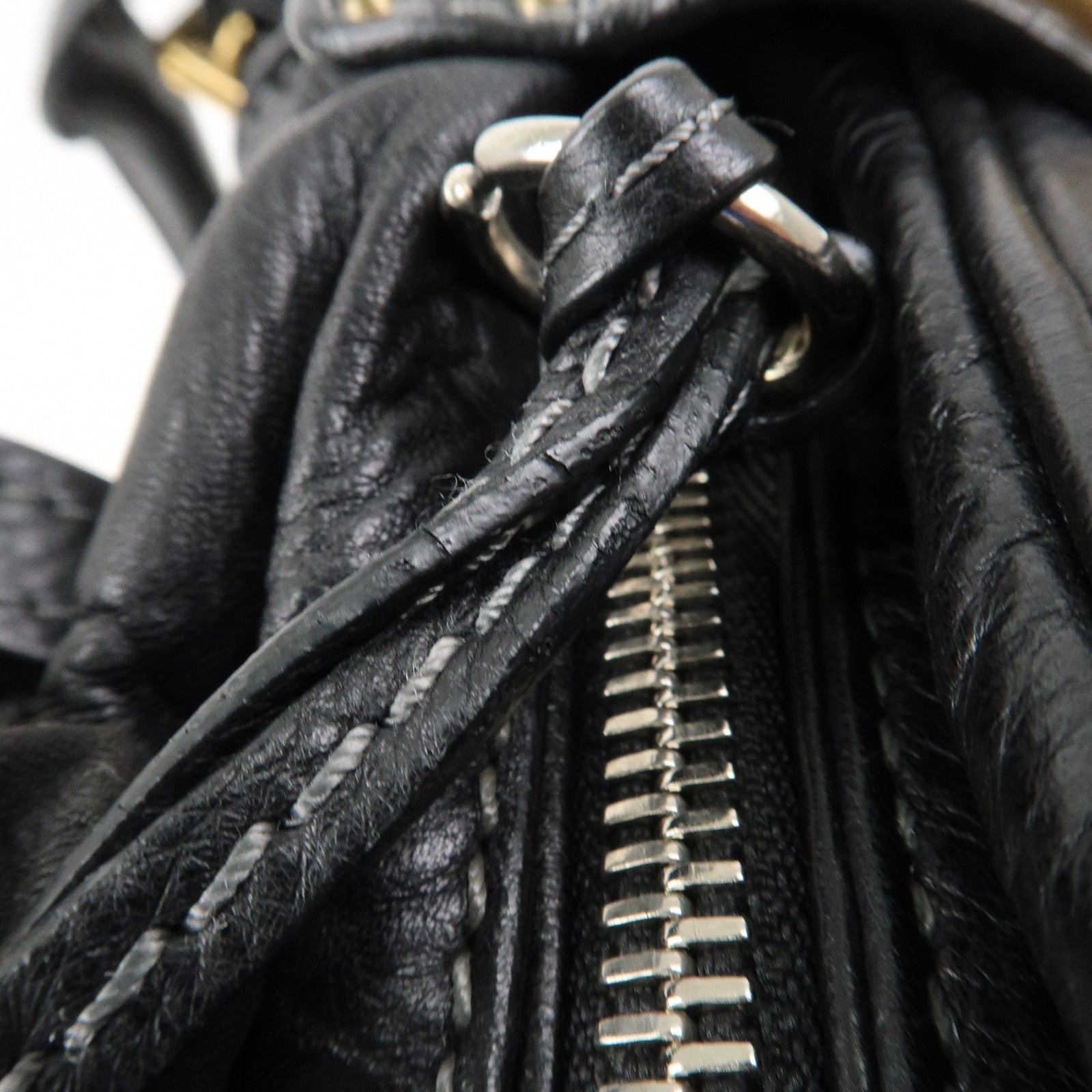 Chloe Paddington Leather Hand Bag Shoulder Bag Boston Bag Black