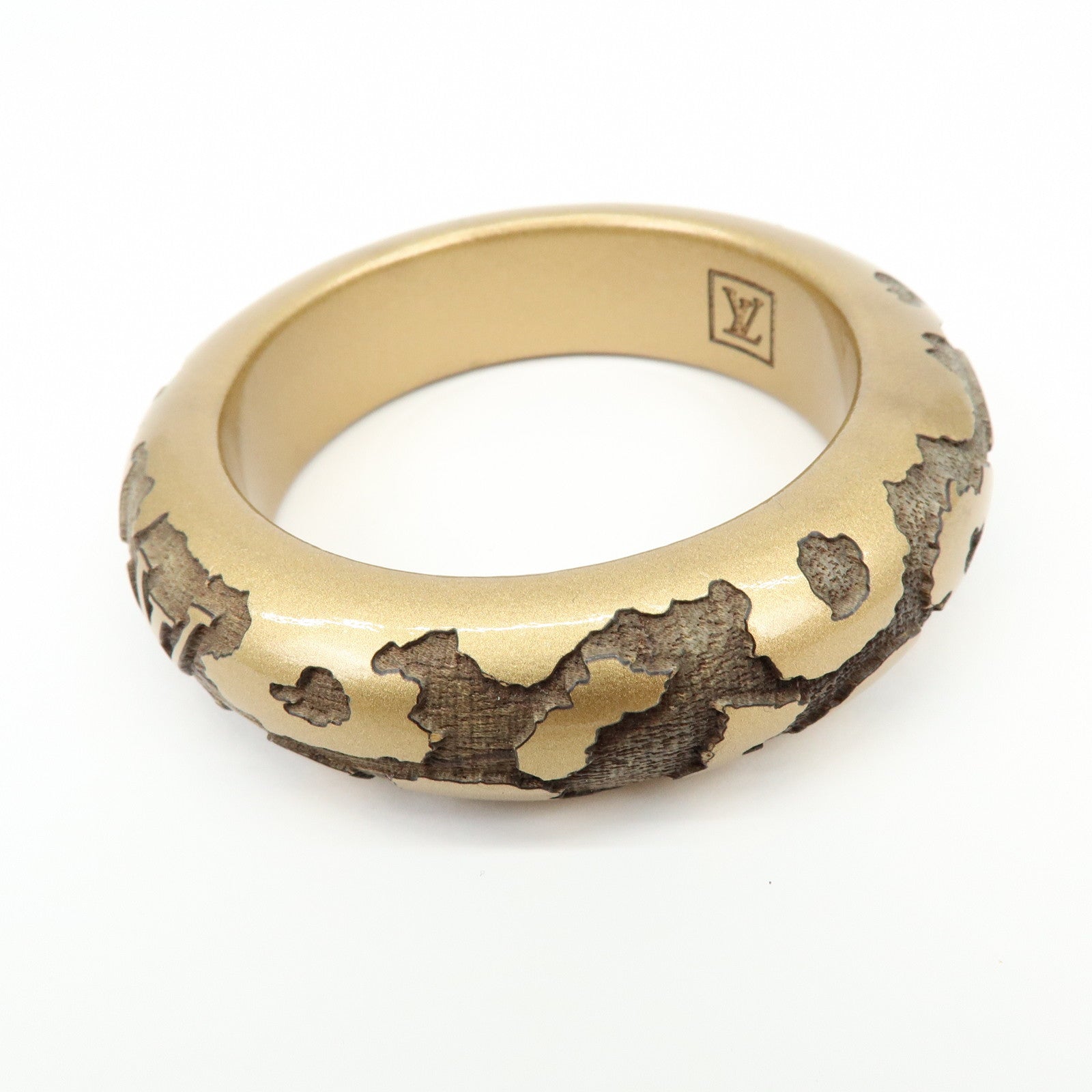 Louis Vuitton Leo Monogram Wood Lacquer Bangle Bracelet M65964