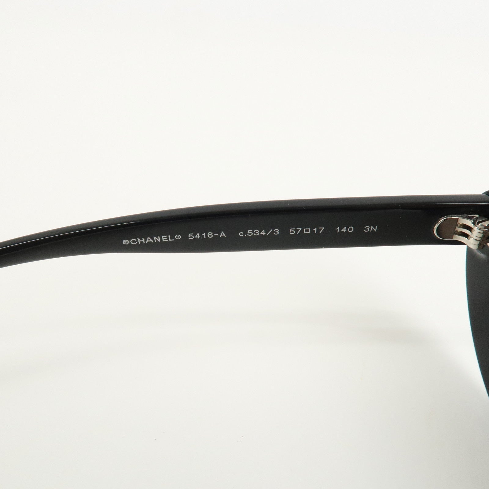 CHANEL Plastic Sunglasses Black 5416-A c.534/3 57□17 140 3N
