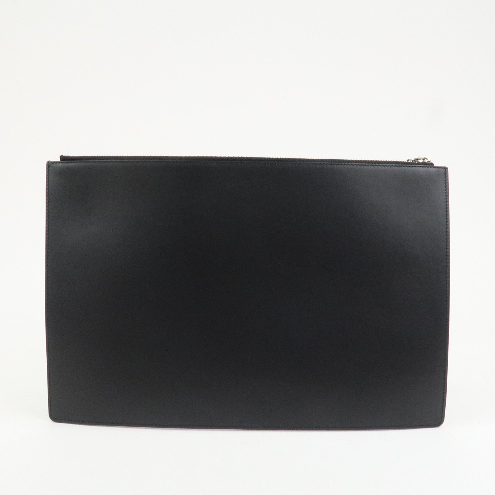 GUCCI Logo Leather XL Clutch Bag Black 421853