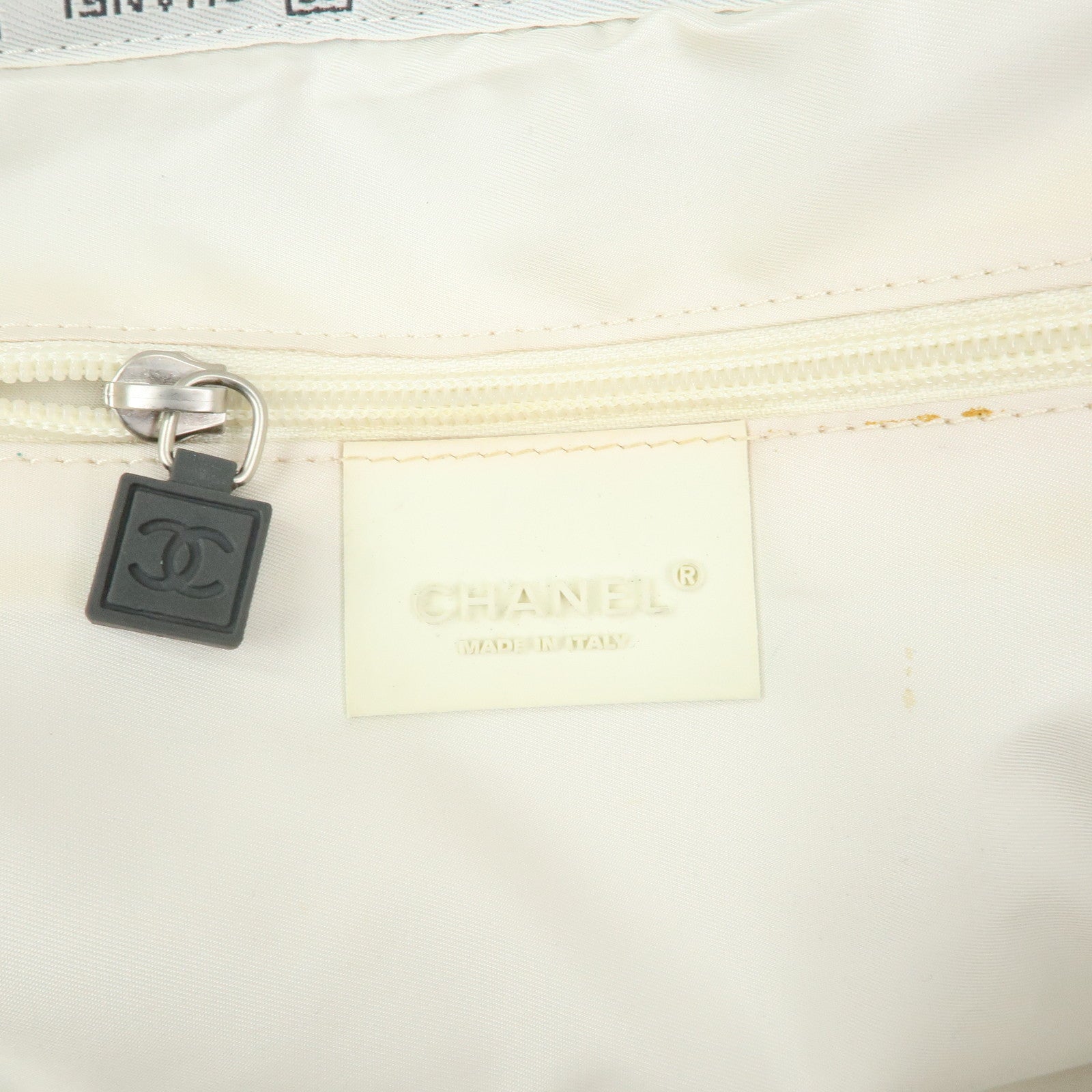 CHANEL Sports Line COCO Mark Nylon Boston Hand Shoulder Bag Gray