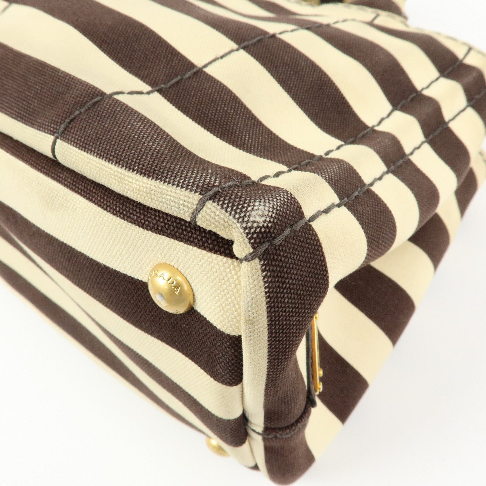 PRADA Triangle Logo Canapa Canvas 2Way Hand Bag Shoulder Bag B2642B