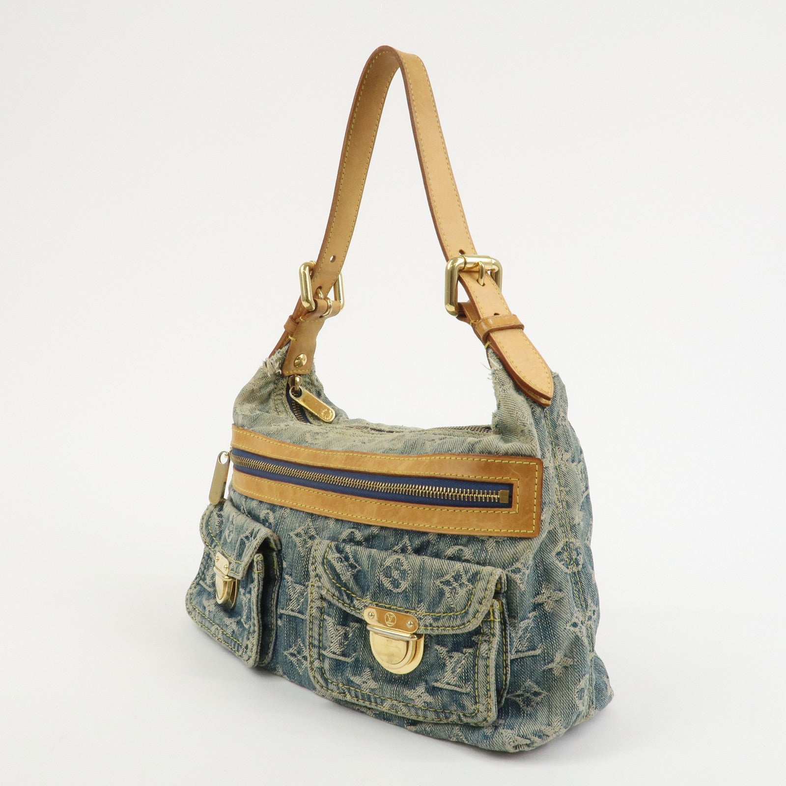 Louis Vuitton Monogram Denim Baggy PM 2Way Bag Shoulder Bag M95049