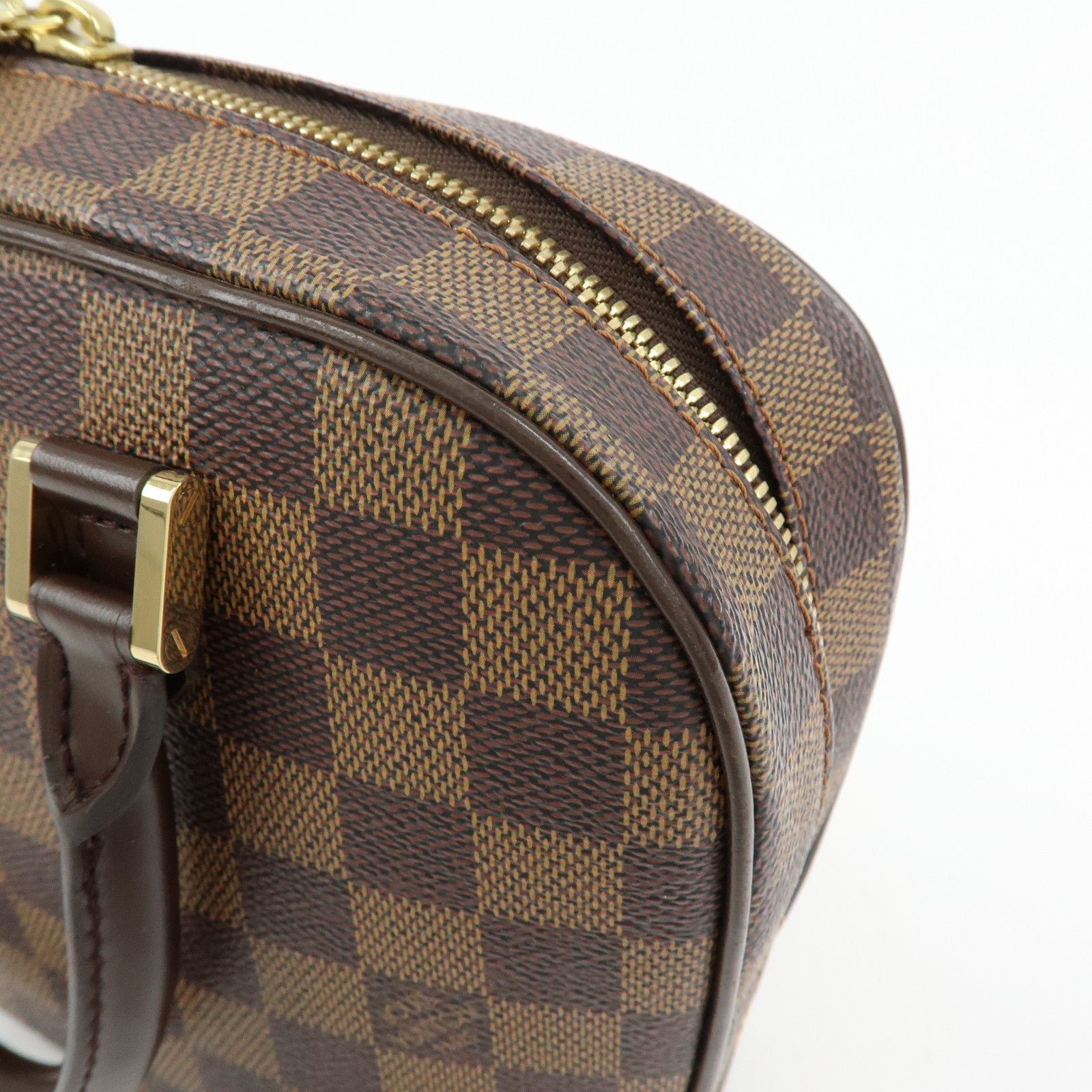 Louis Vuitton Saleya Mini Damier Ebene Canvas Leather Hand Bag