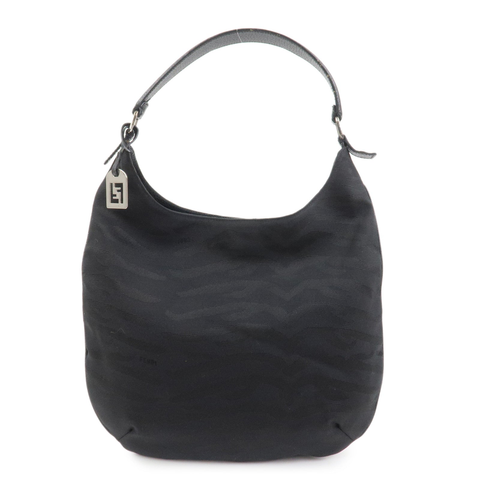 FENDI Canvas Leather Tiger Pattern Shoulder Bag Hand Bag 8BR279